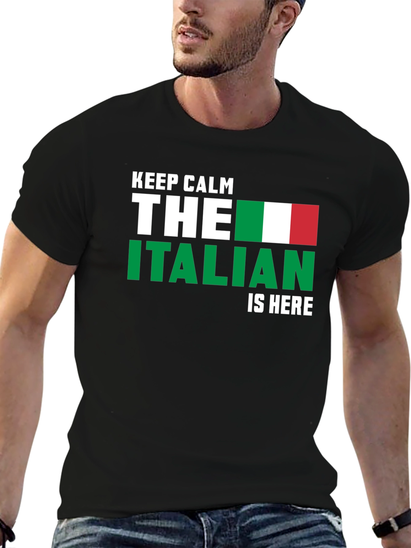 Keep Calm Italian Is Here Graphic T-Shirt