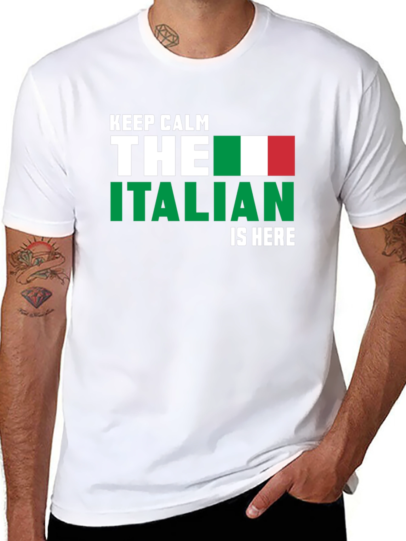 Keep Calm Italian Is Here Graphic T-Shirt