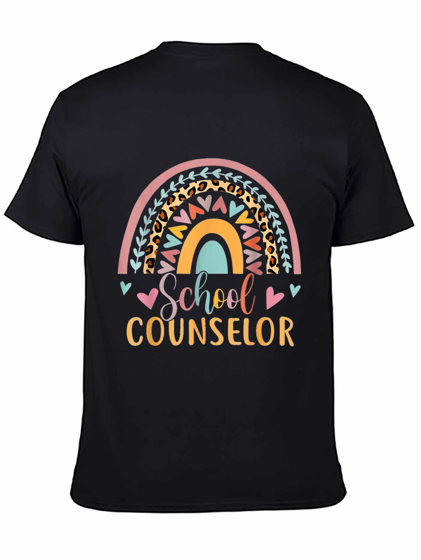 School Counselor Rainbow T-Shirt