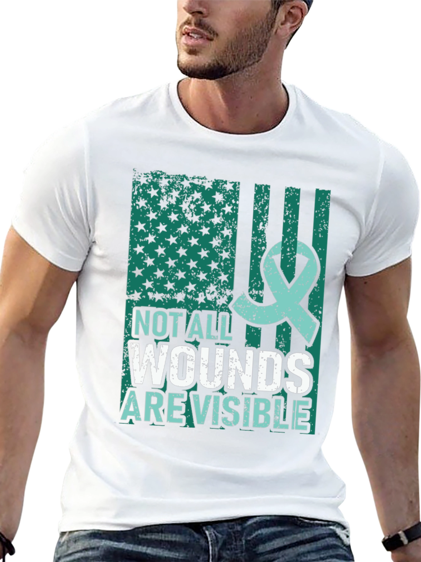 Not All Wounds Are Visible Mental Health Awareness T-Shirt
