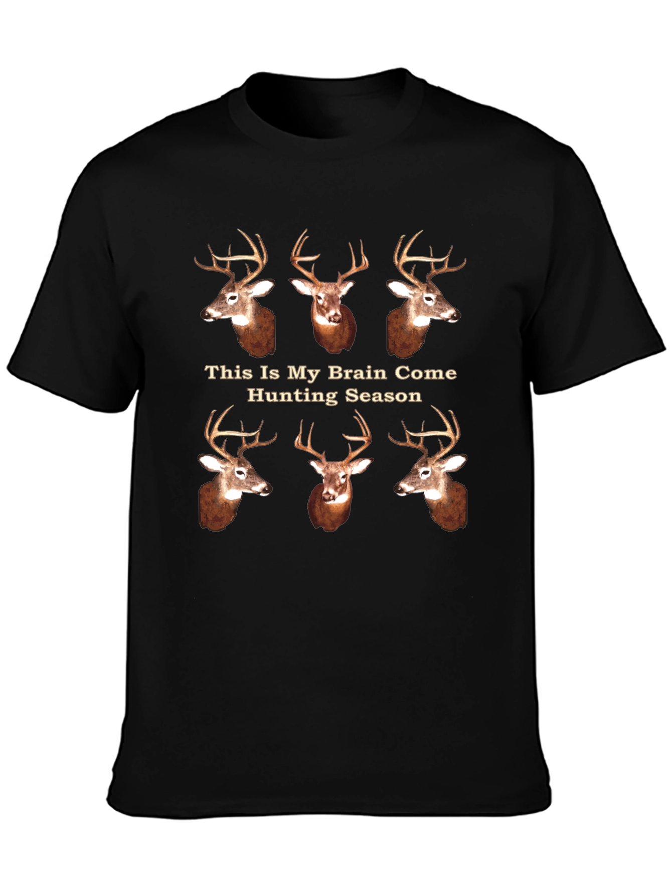 Hunting Season Brain T-Shirt - Deer Hunter Tee