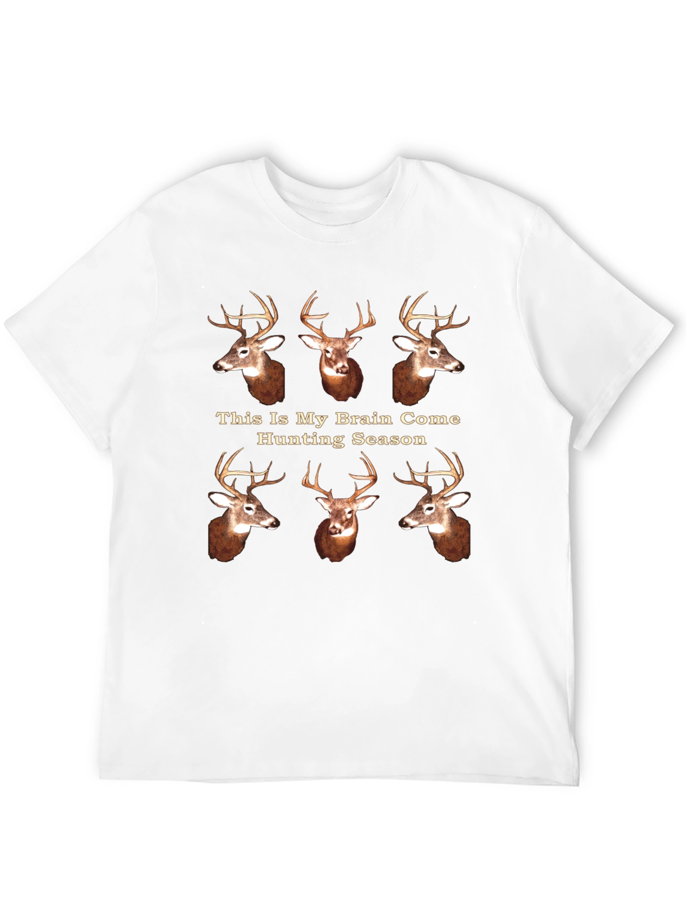 Hunting Season Brain T-Shirt - Deer Hunter Tee