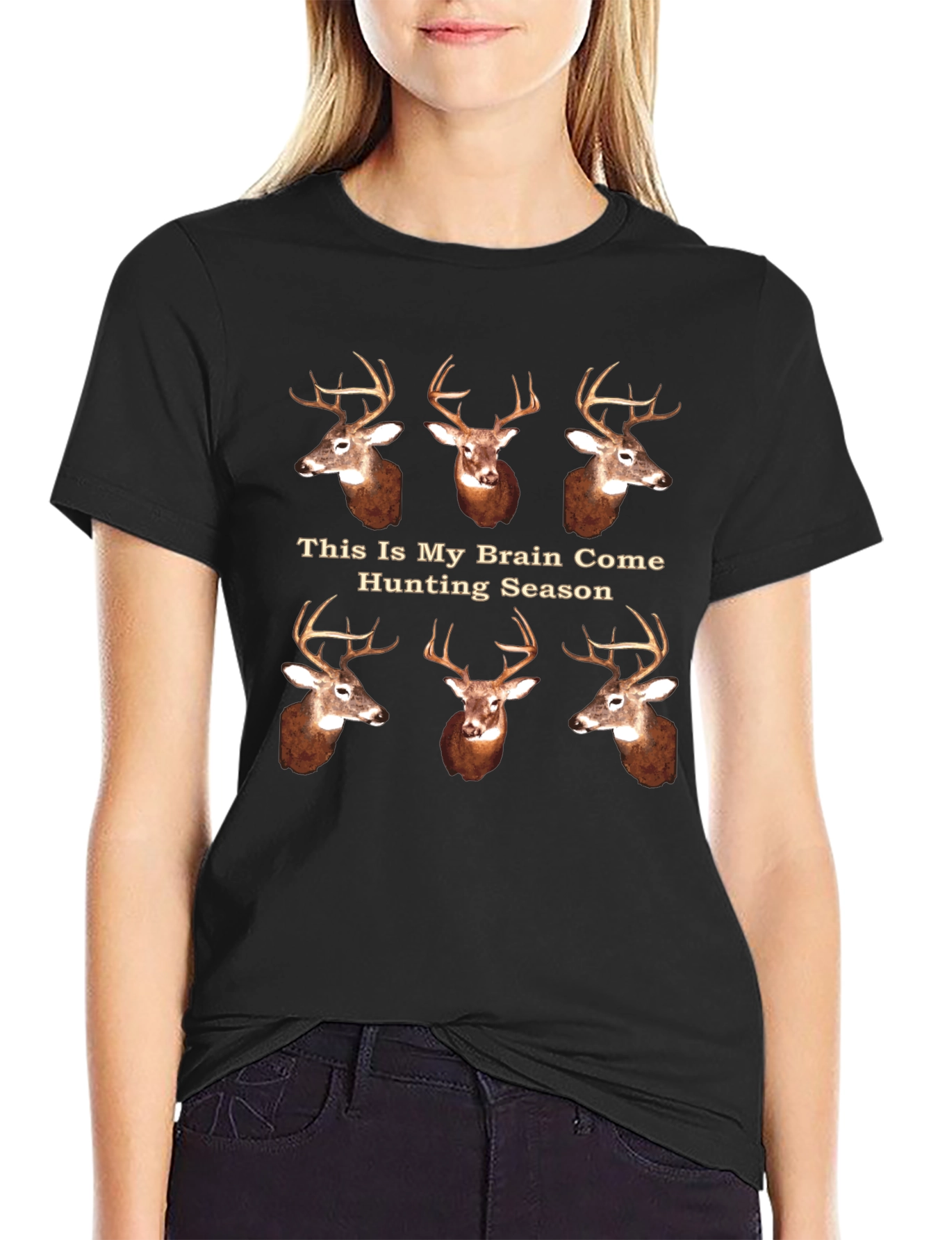 Hunting Season Brain T-Shirt - Deer Hunter Tee