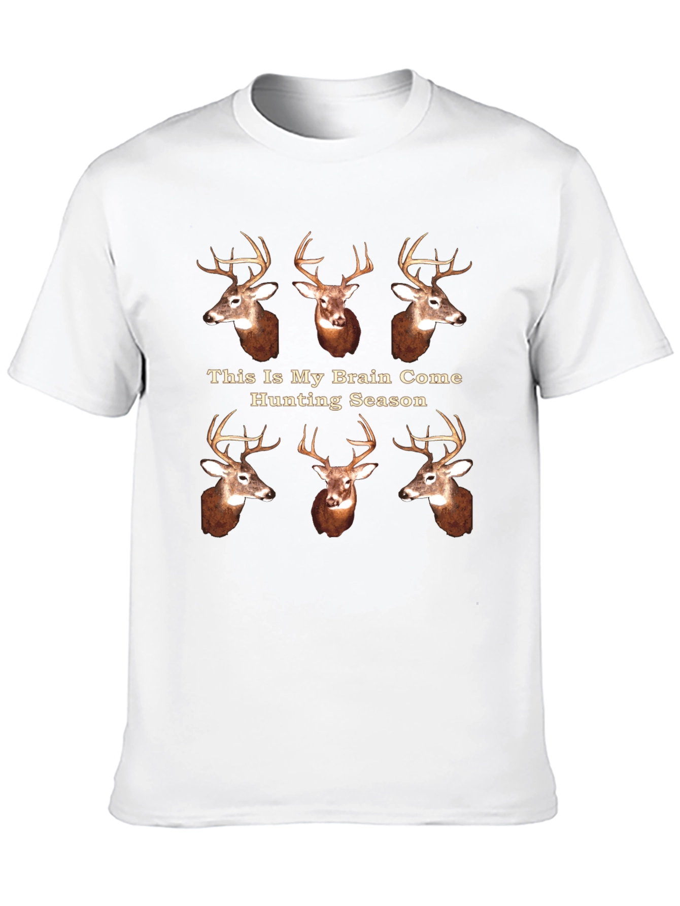 Hunting Season Brain T-Shirt - Deer Hunter Tee