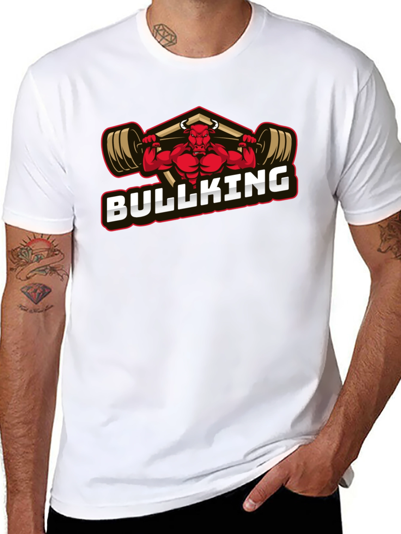 Bulking Bull Graphic Tee - Gym Beast Mode