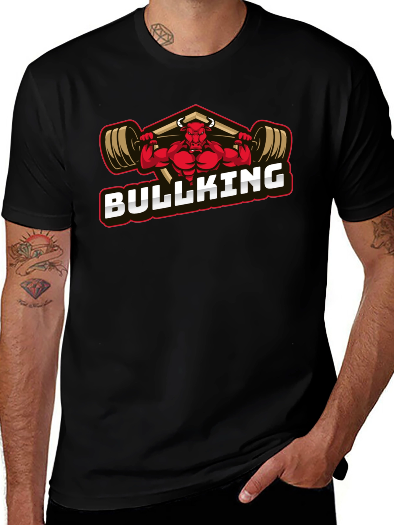 Bulking Bull Graphic Tee - Gym Beast Mode