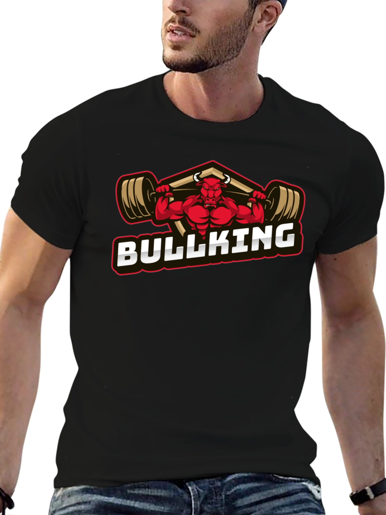 Bulking Bull Graphic Tee - Gym Beast Mode