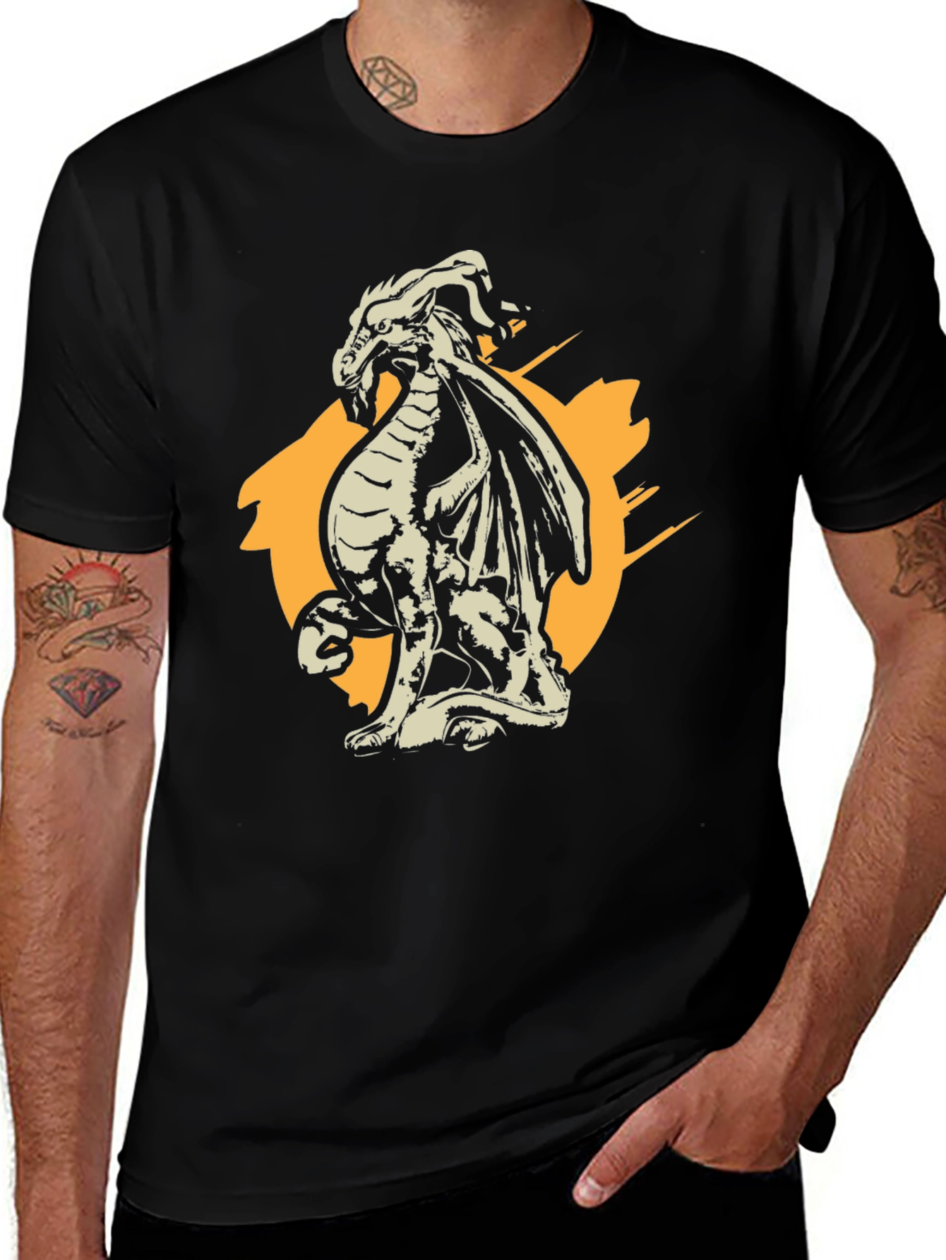 Dragon Graphic Tee - Black