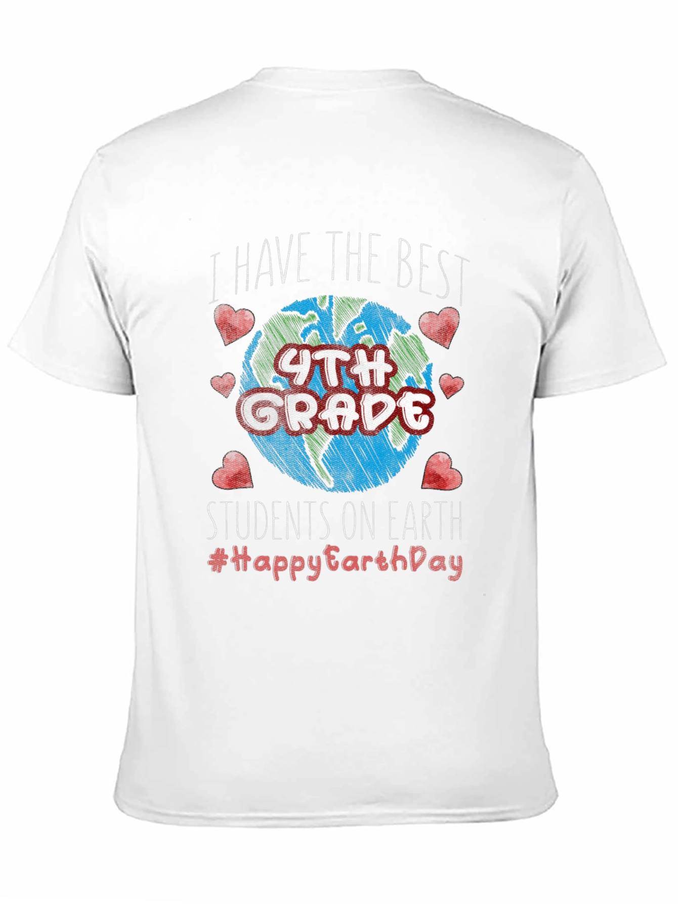 Best 4th Grade Students Earth Day Teacher T-Shirt