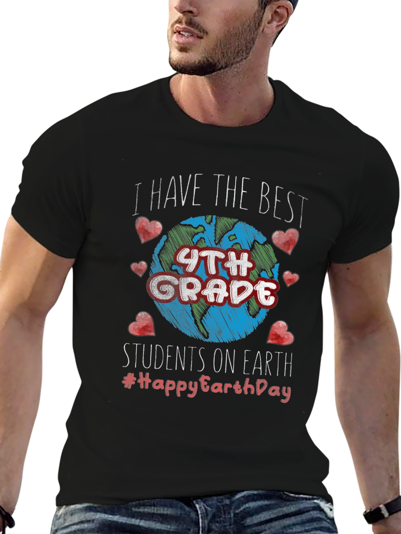 Best 4th Grade Students Earth Day Teacher T-Shirt