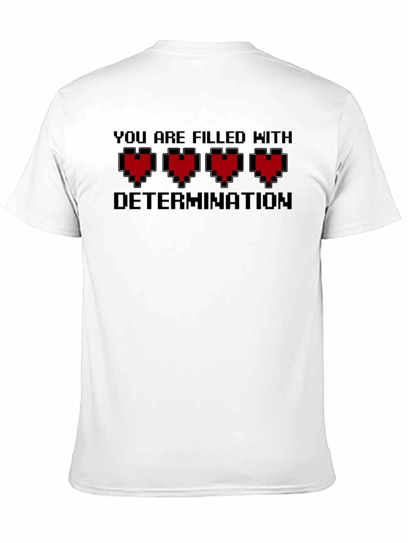 Determination Pixel Heart T-Shirt - Black