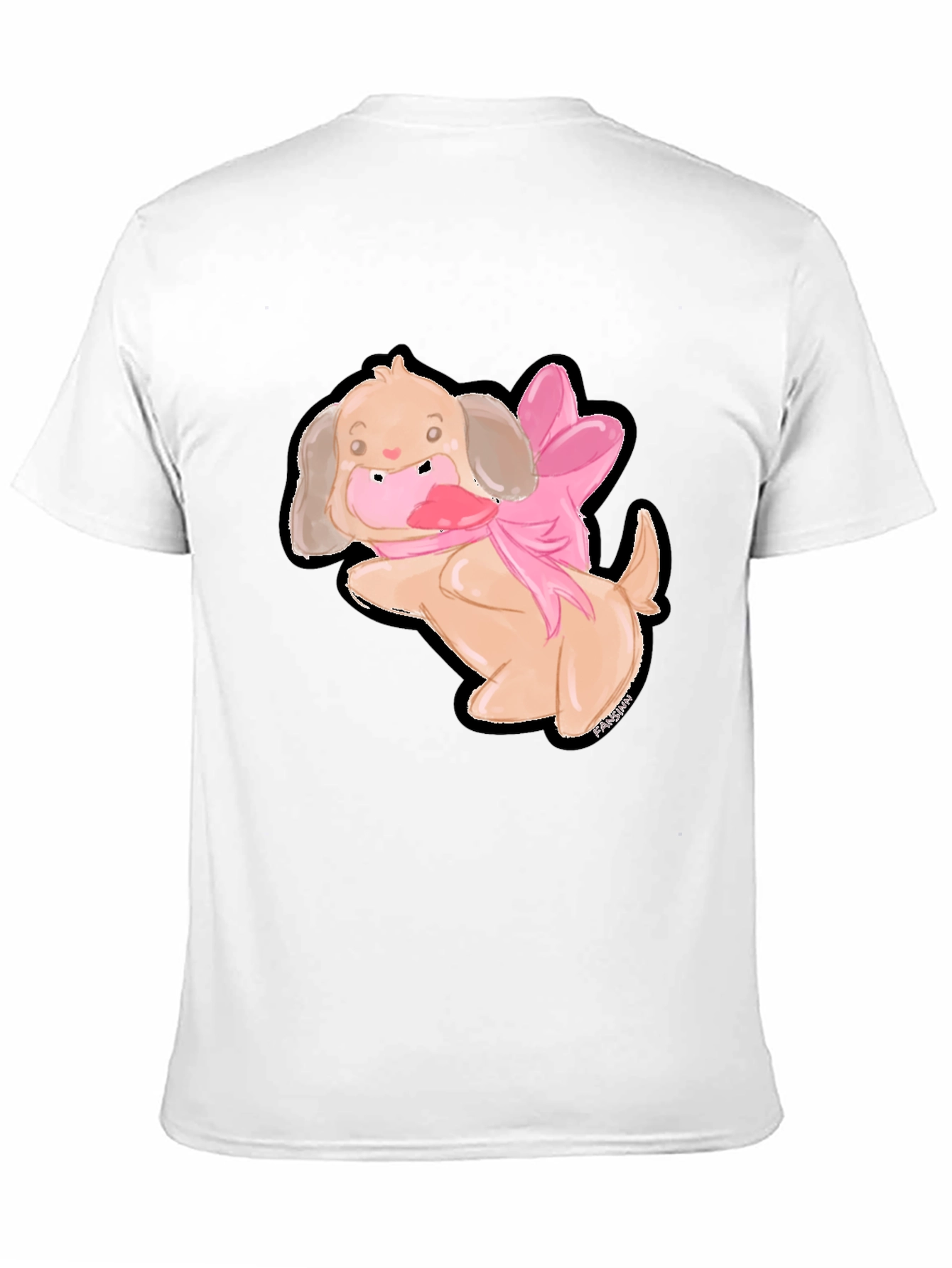 Cute Dog T-Shirt with Pink Bow