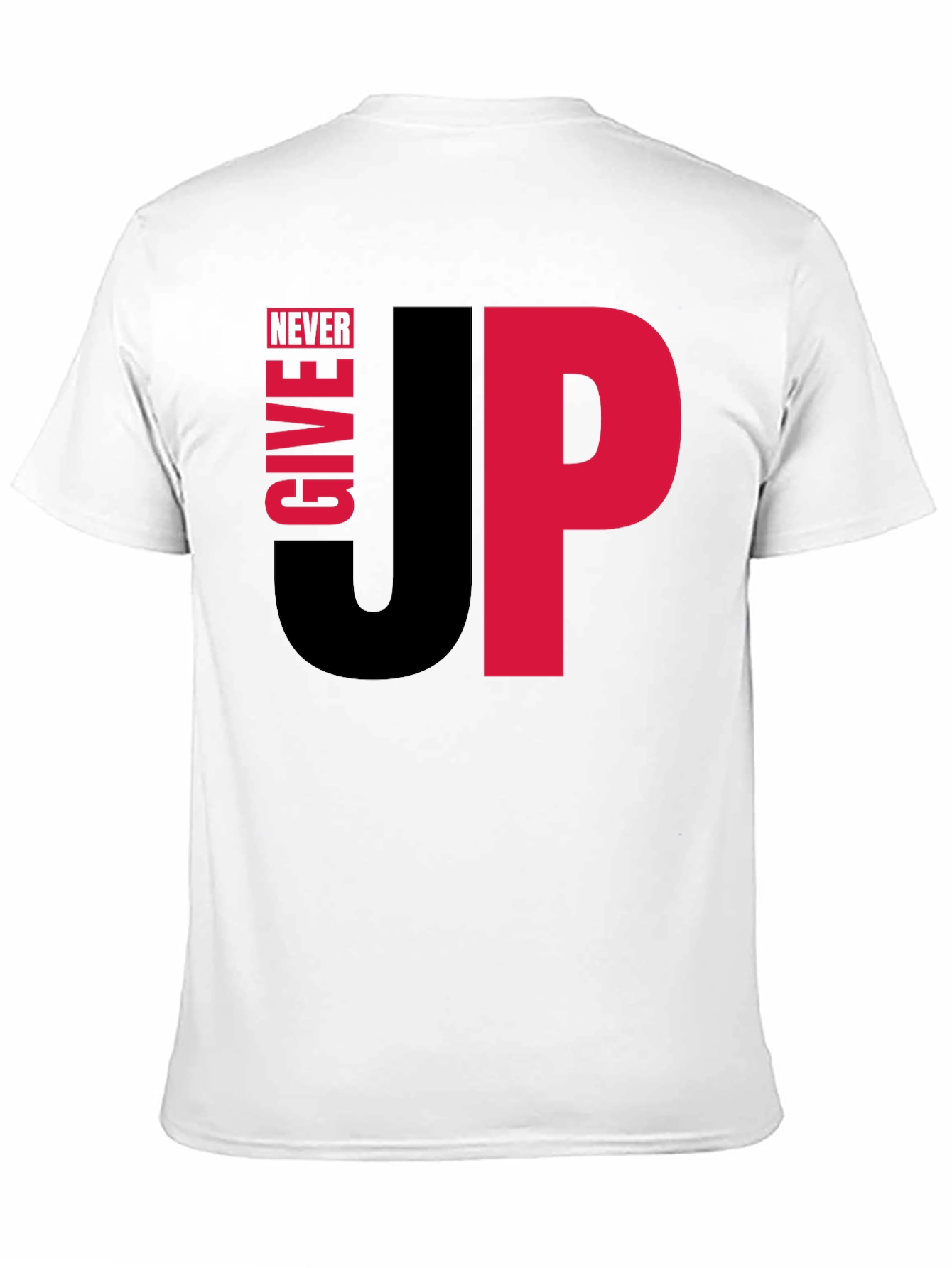 Never Give Up Graphic Tee - Motivational Black T-Shirt