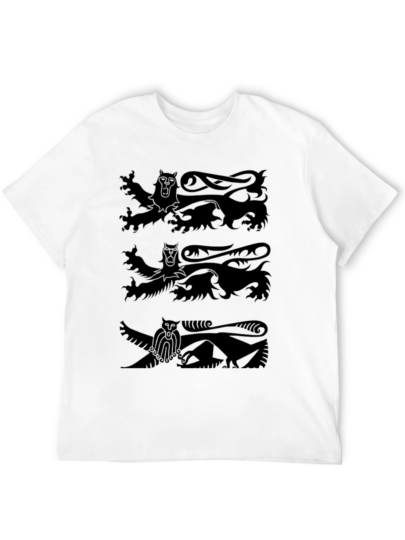 Unique Graphic Print Black T-Shirt