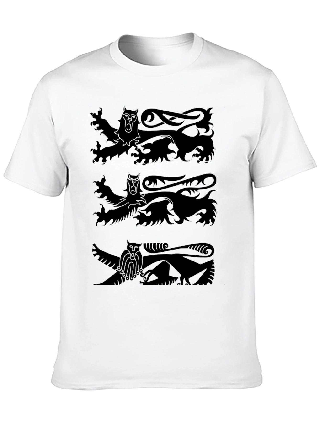 Unique Graphic Print Black T-Shirt