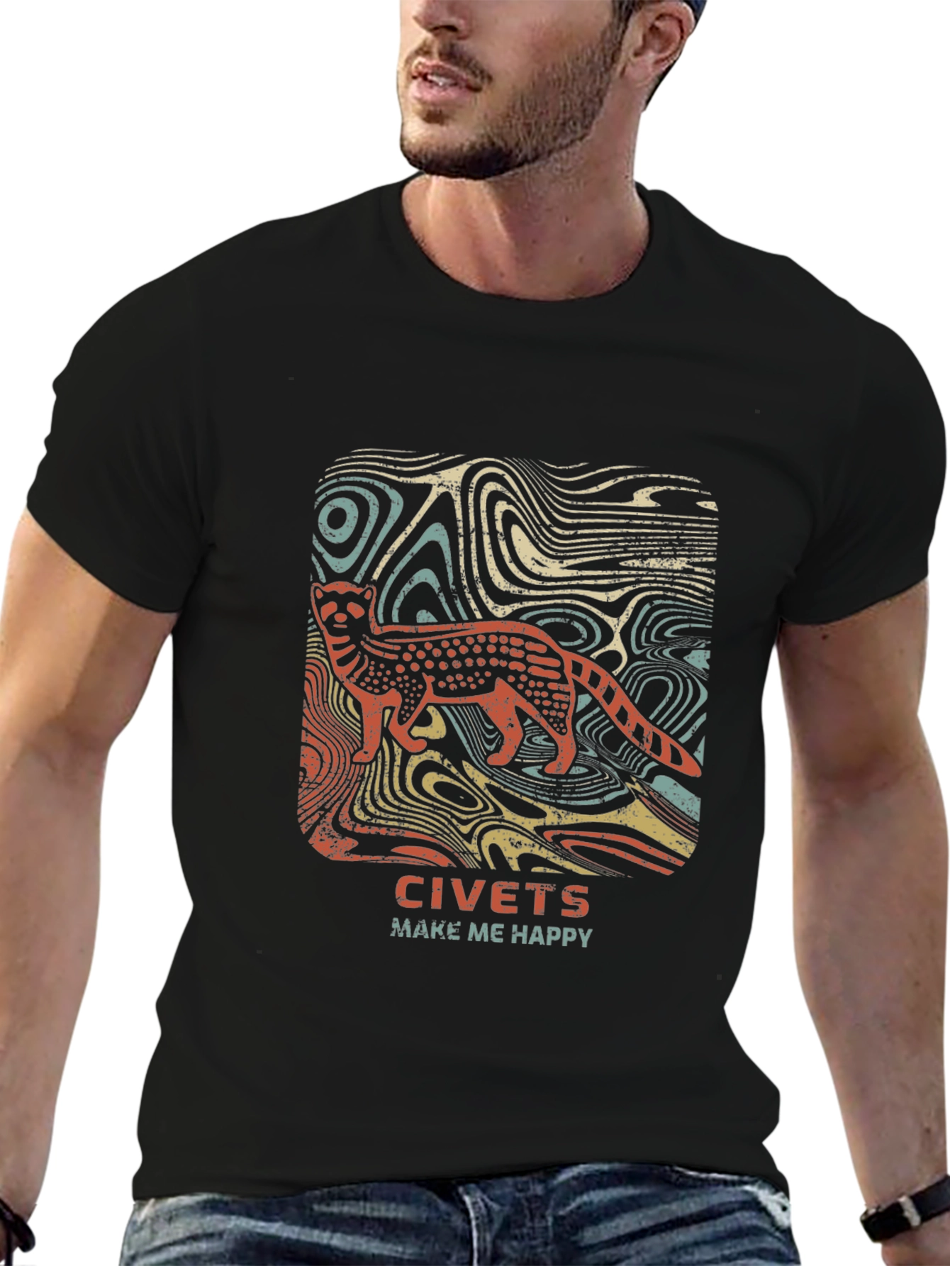 Civets Make Me Happy T-Shirt - Unique Design