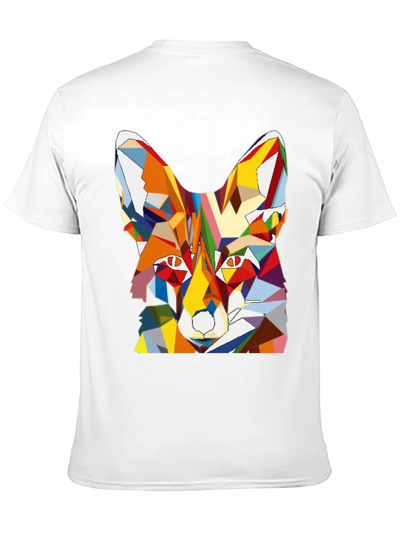 Geometric Fox Graphic Tee - Mens Black T-Shirt