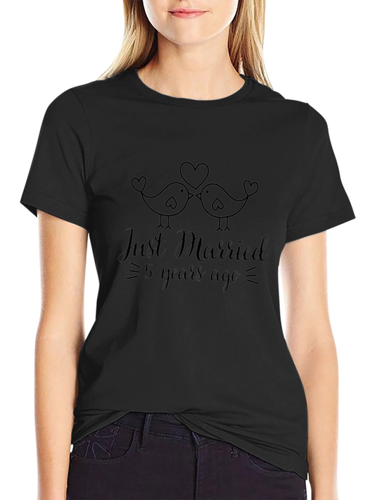 Just Married 5 Years Ago Anniversary Tee
