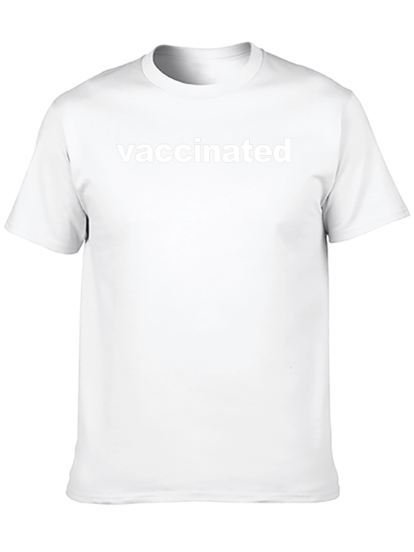 Vaccinated T-Shirt - Black Cotton Crew Neck Tee