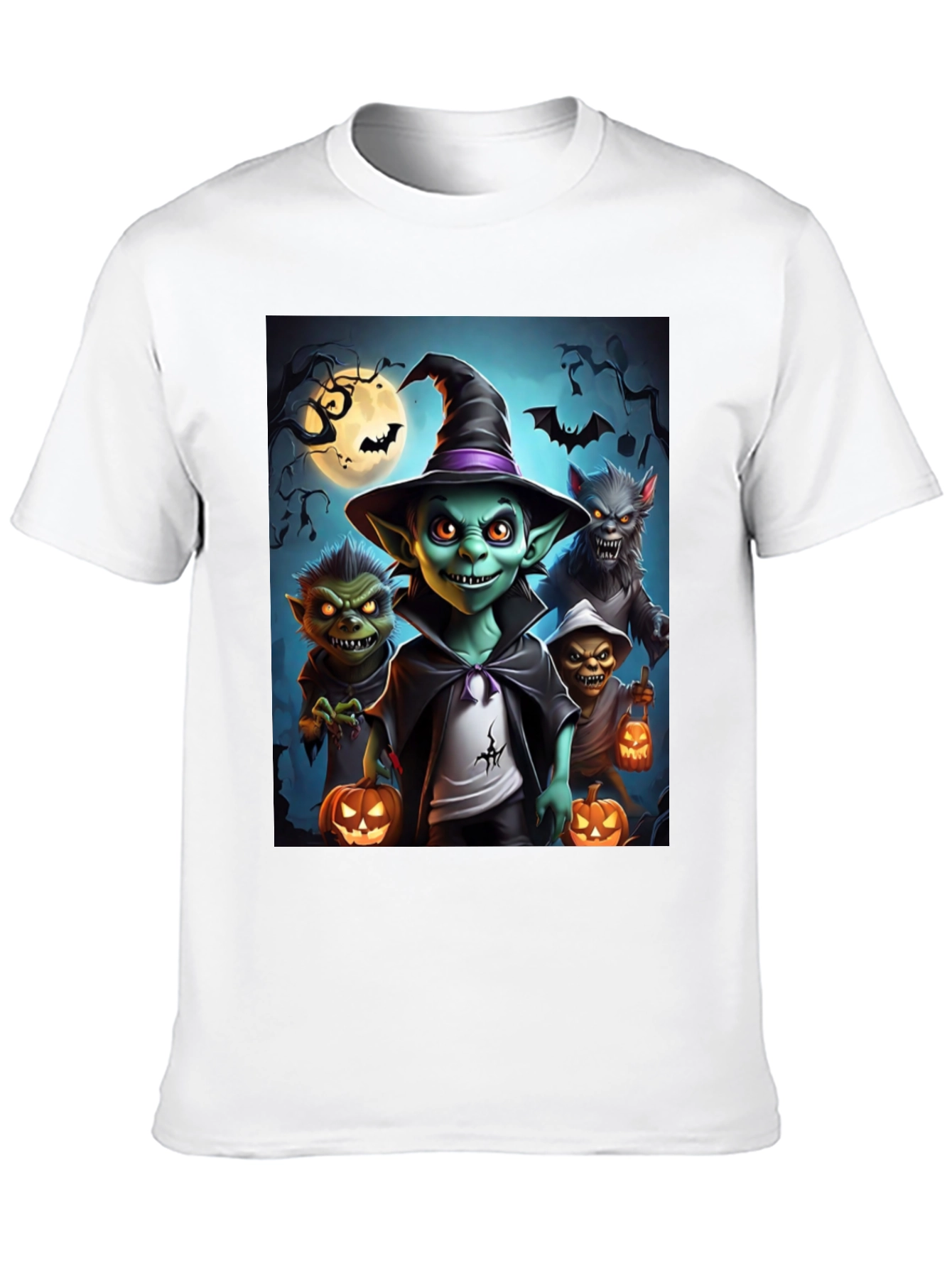Halloween Monsters Black T-Shirt