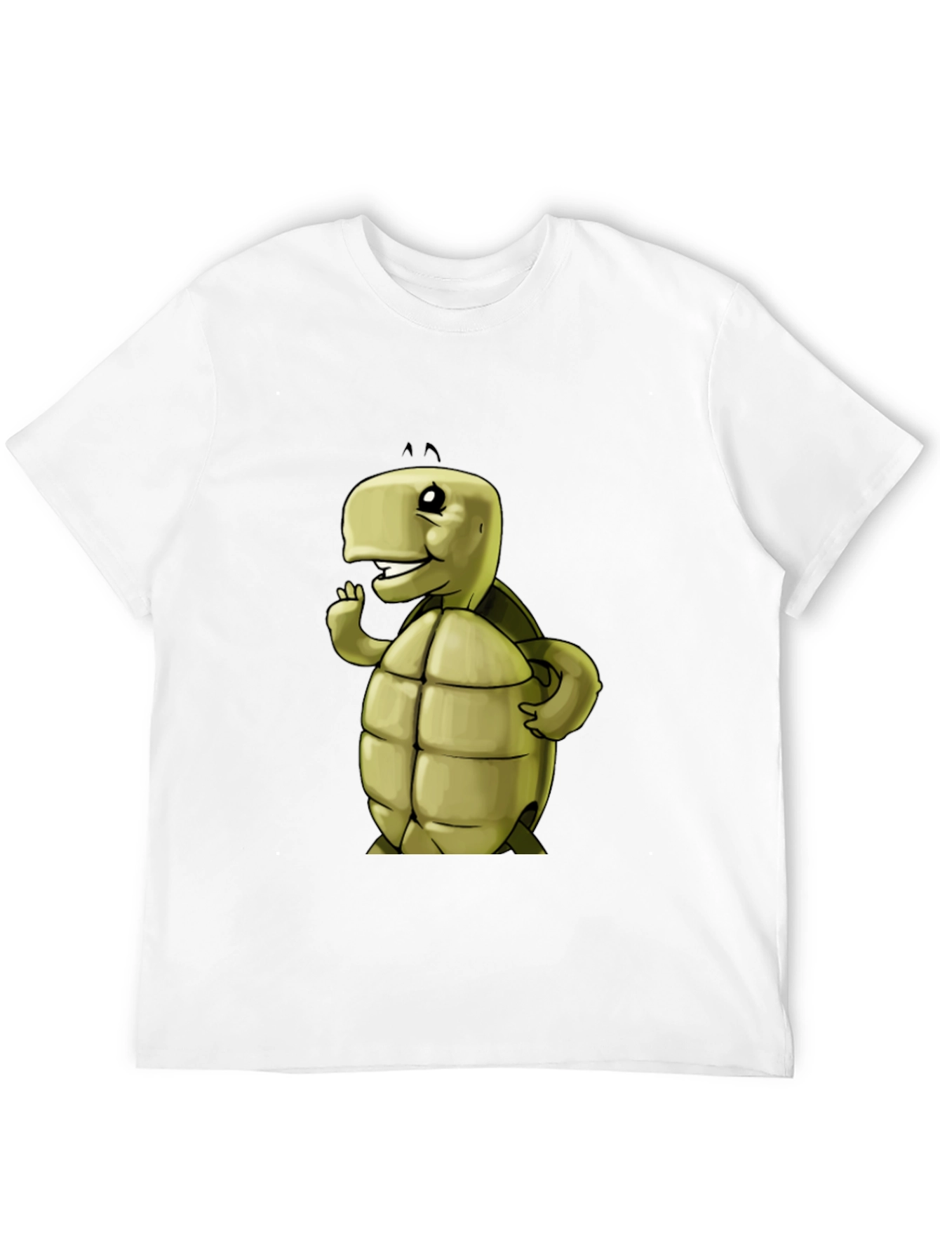 Cartoon Turtle Graphic Tee - Black Unisex T-Shirt