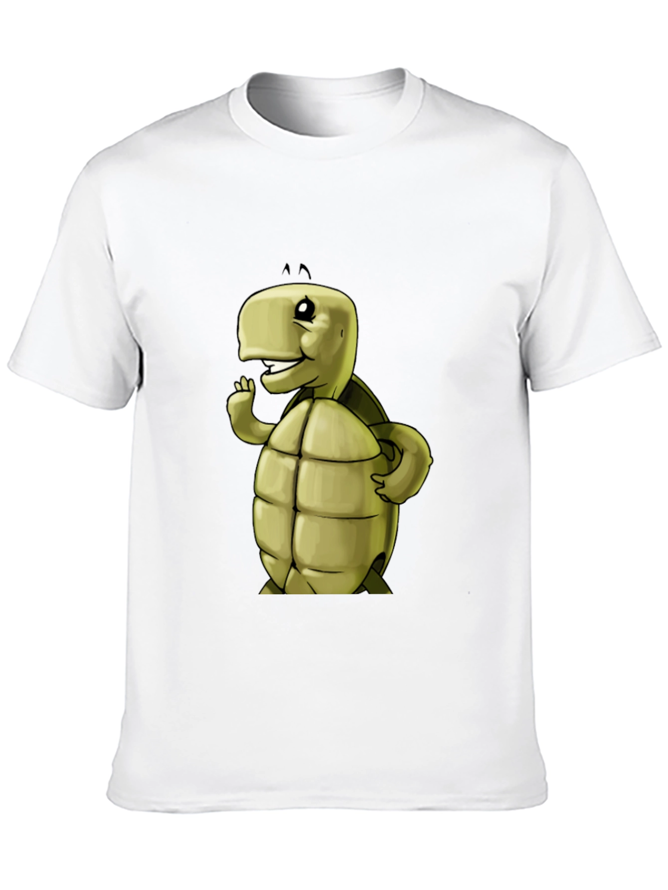Cartoon Turtle Graphic Tee - Black Unisex T-Shirt