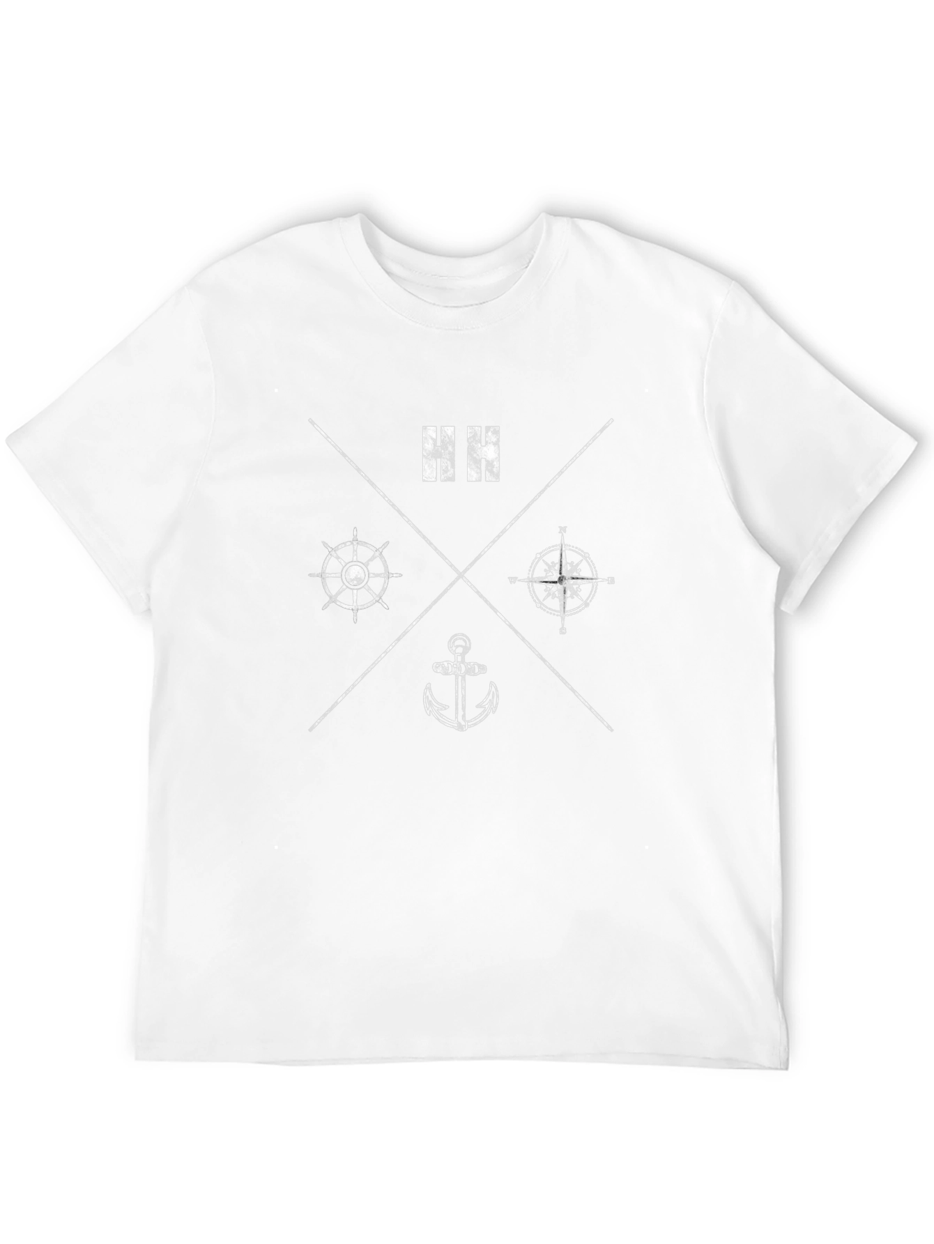 Nautical Compass Black T-Shirt