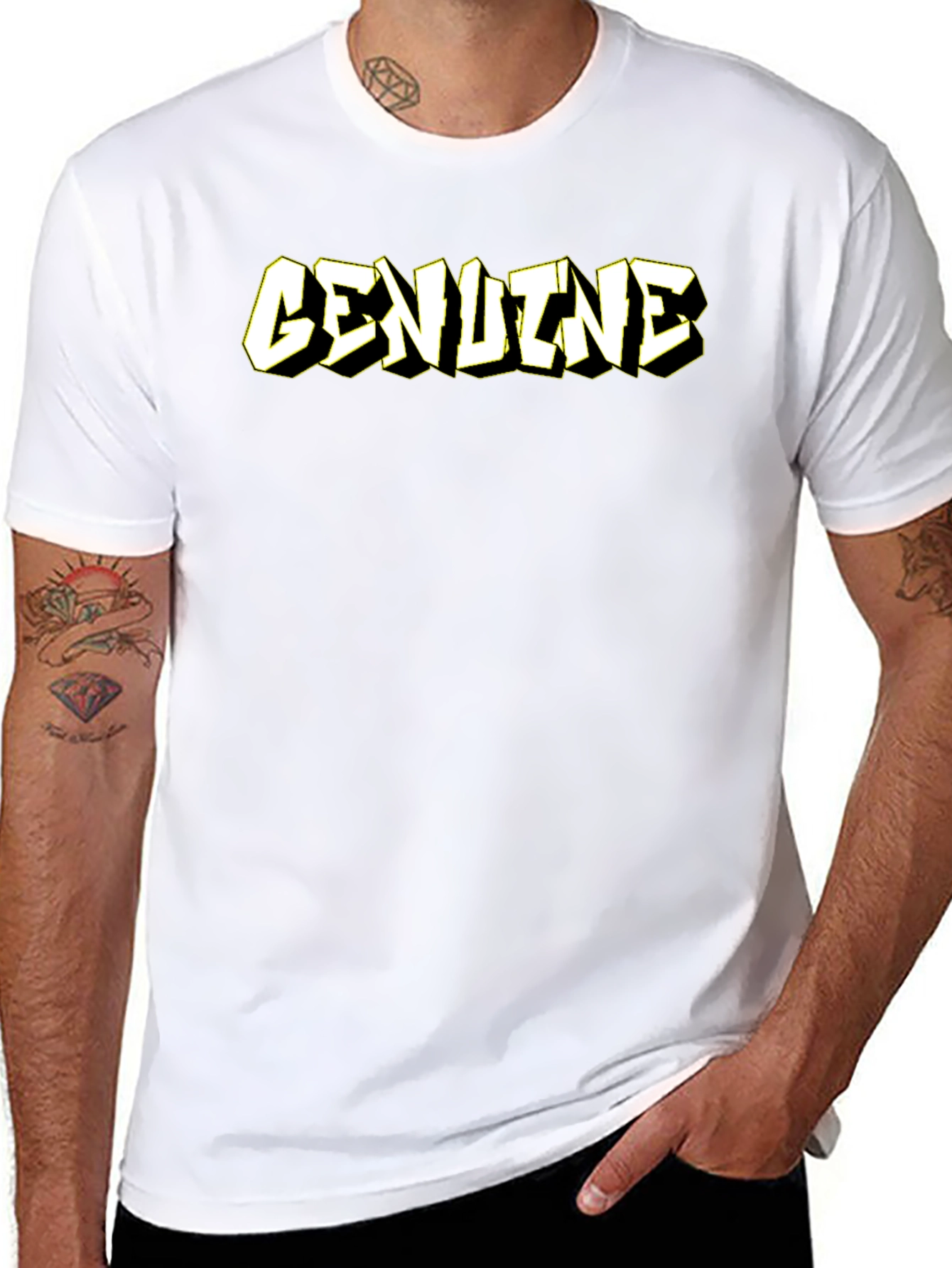 Genuine Graphic Tee - Premium Black Cotton