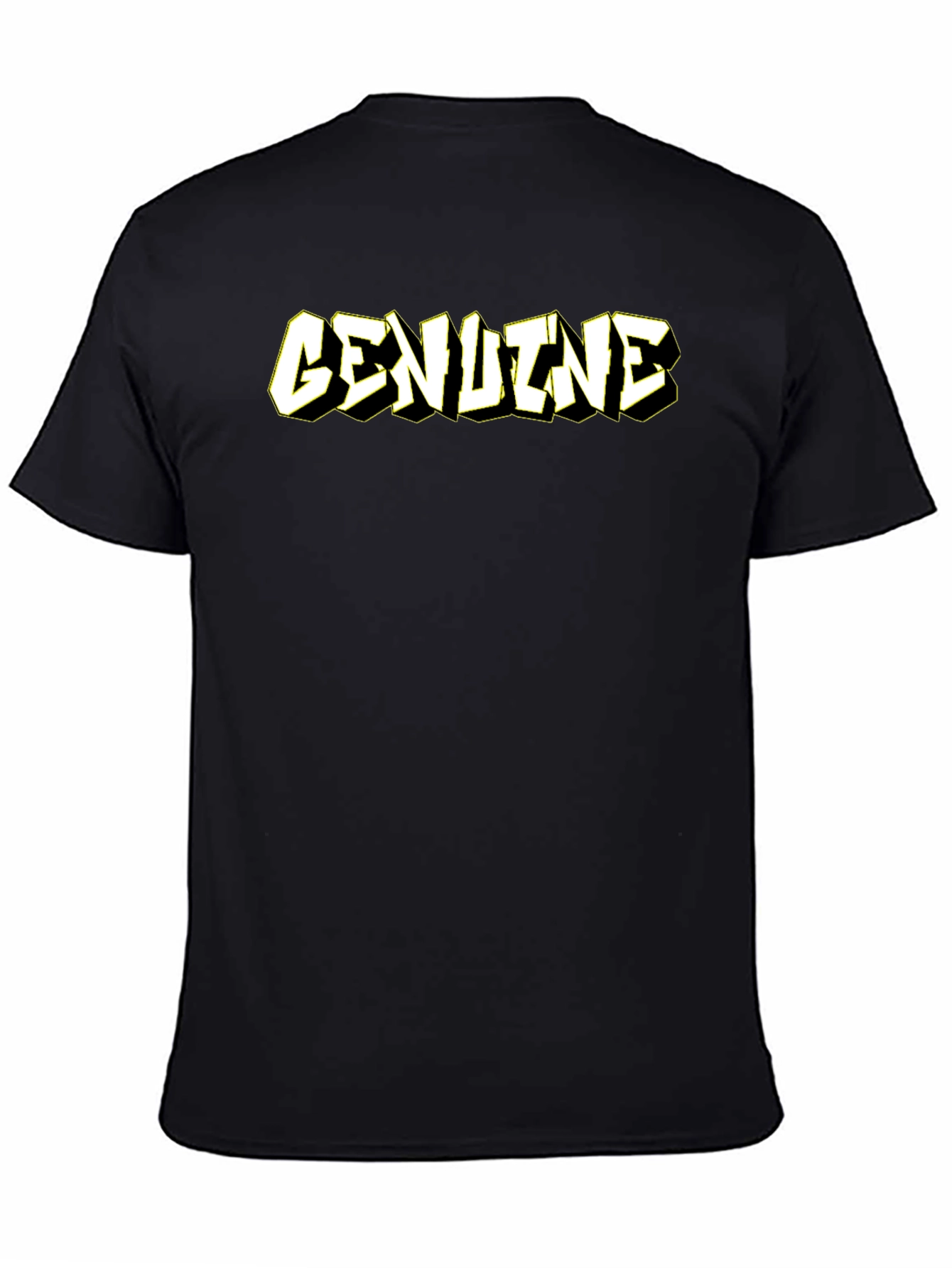 Genuine Graphic Tee - Premium Black Cotton