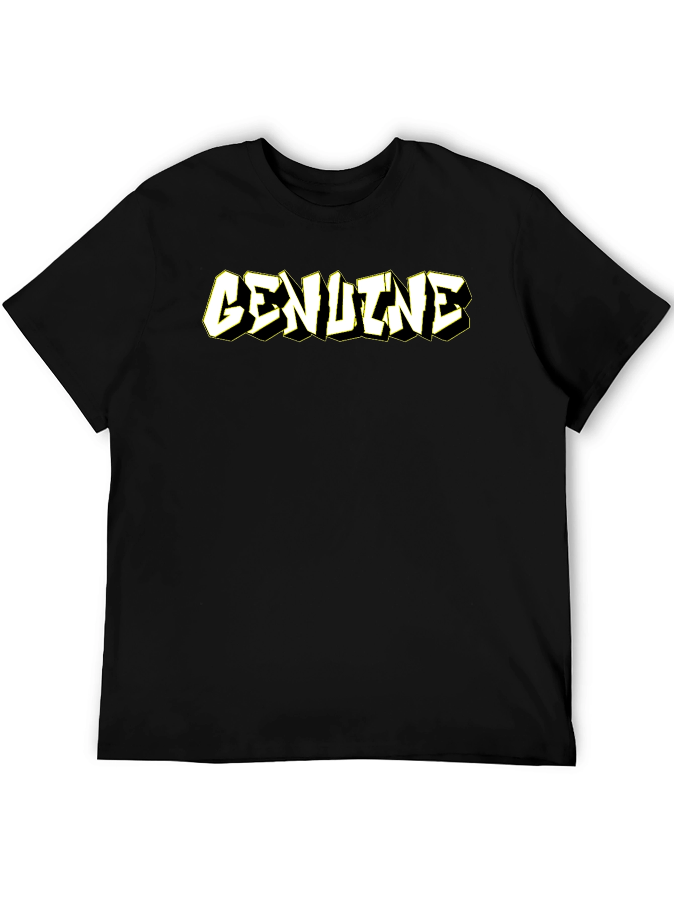 Genuine Graphic Tee - Premium Black Cotton