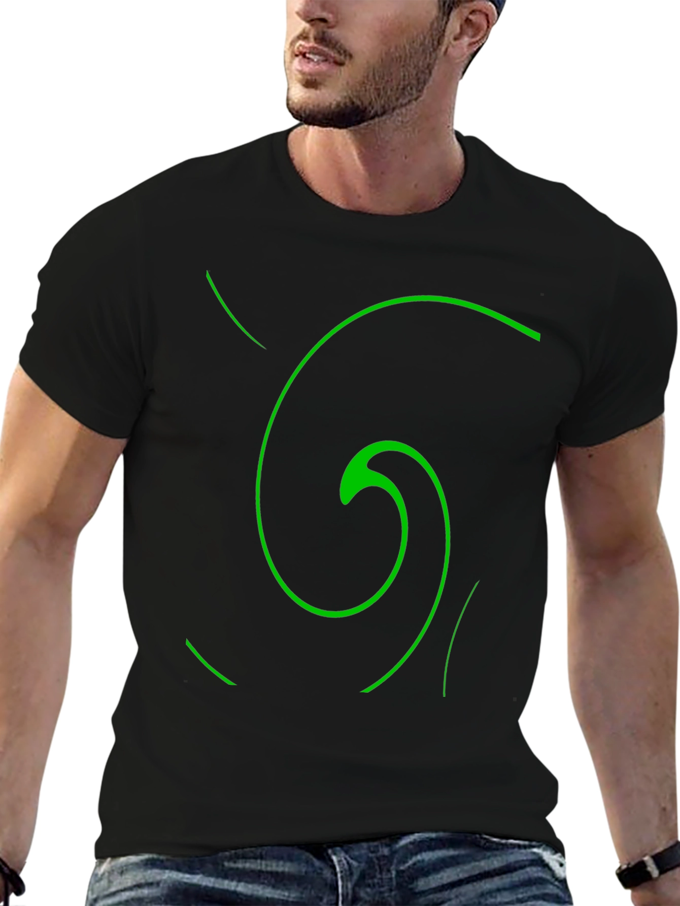 Spiral Graphic Black T-Shirt