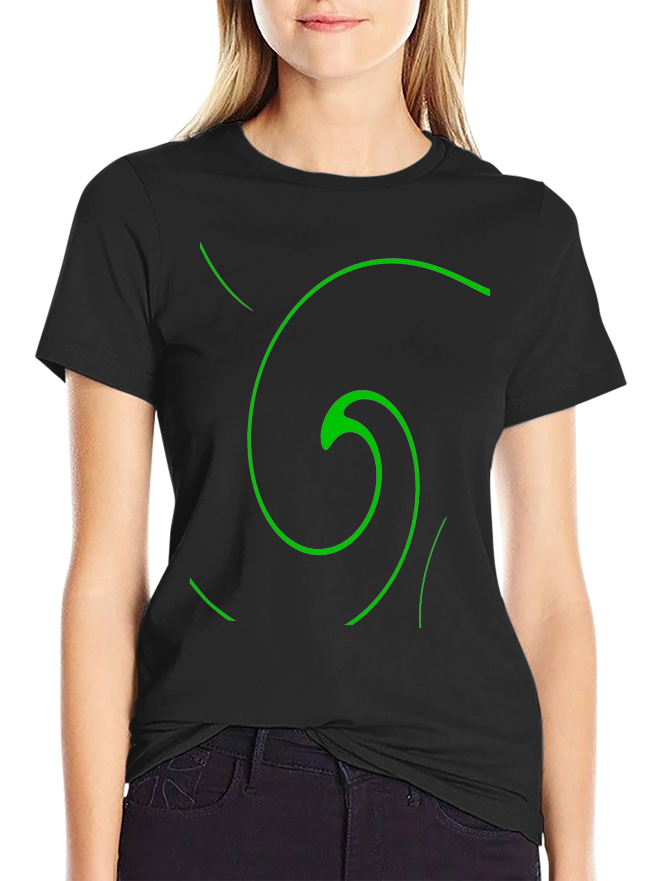 Spiral Graphic Black T-Shirt