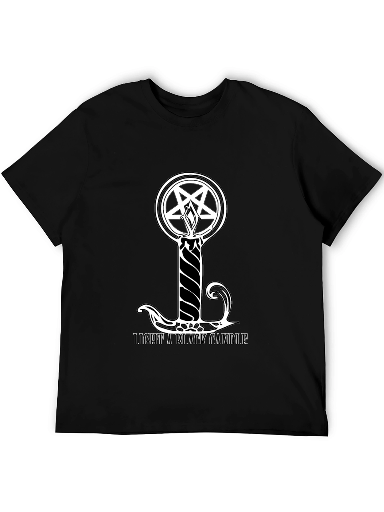 Black T-Shirt: Light a Black Candle Design