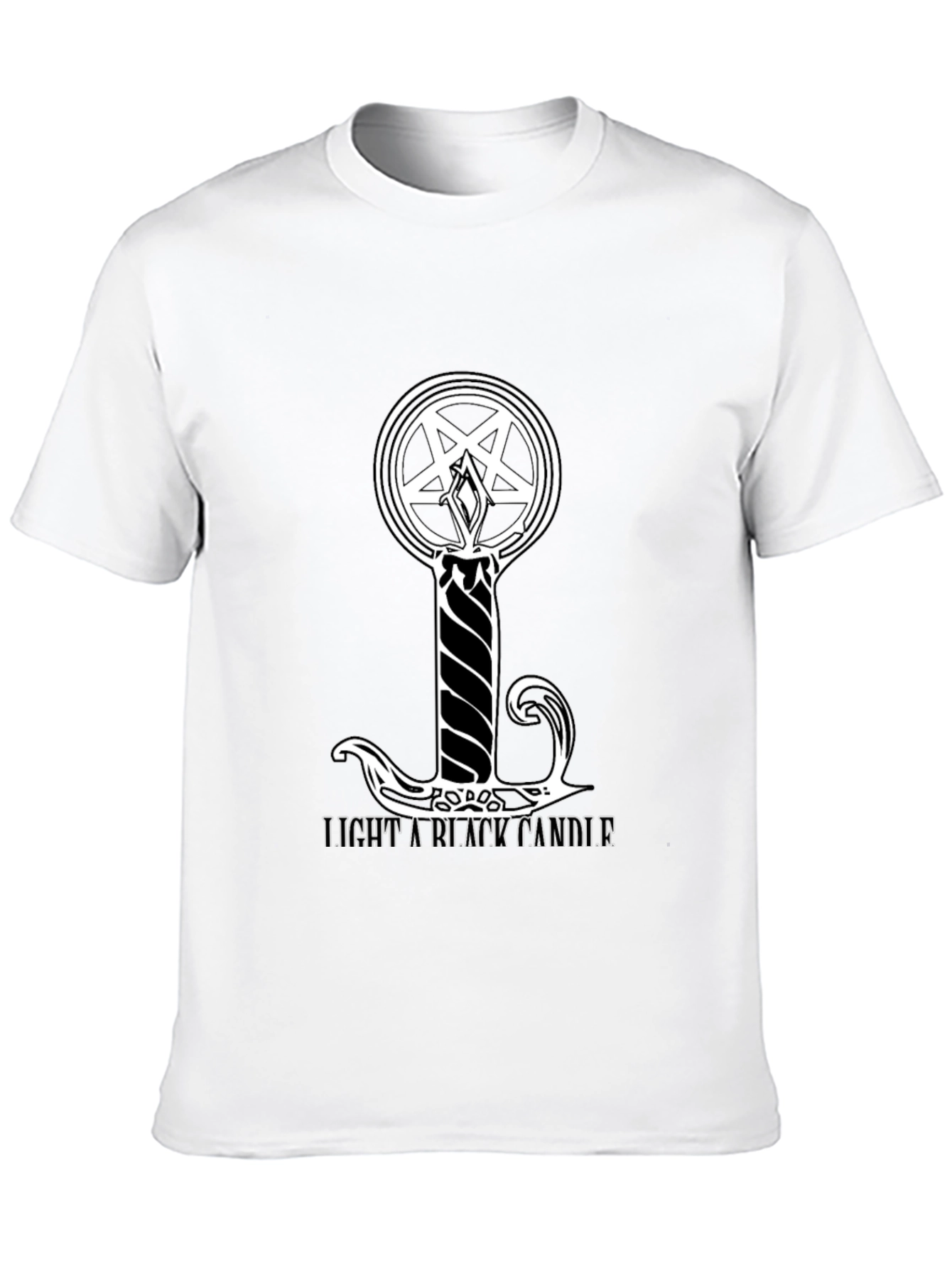 Black T-Shirt: Light a Black Candle Design