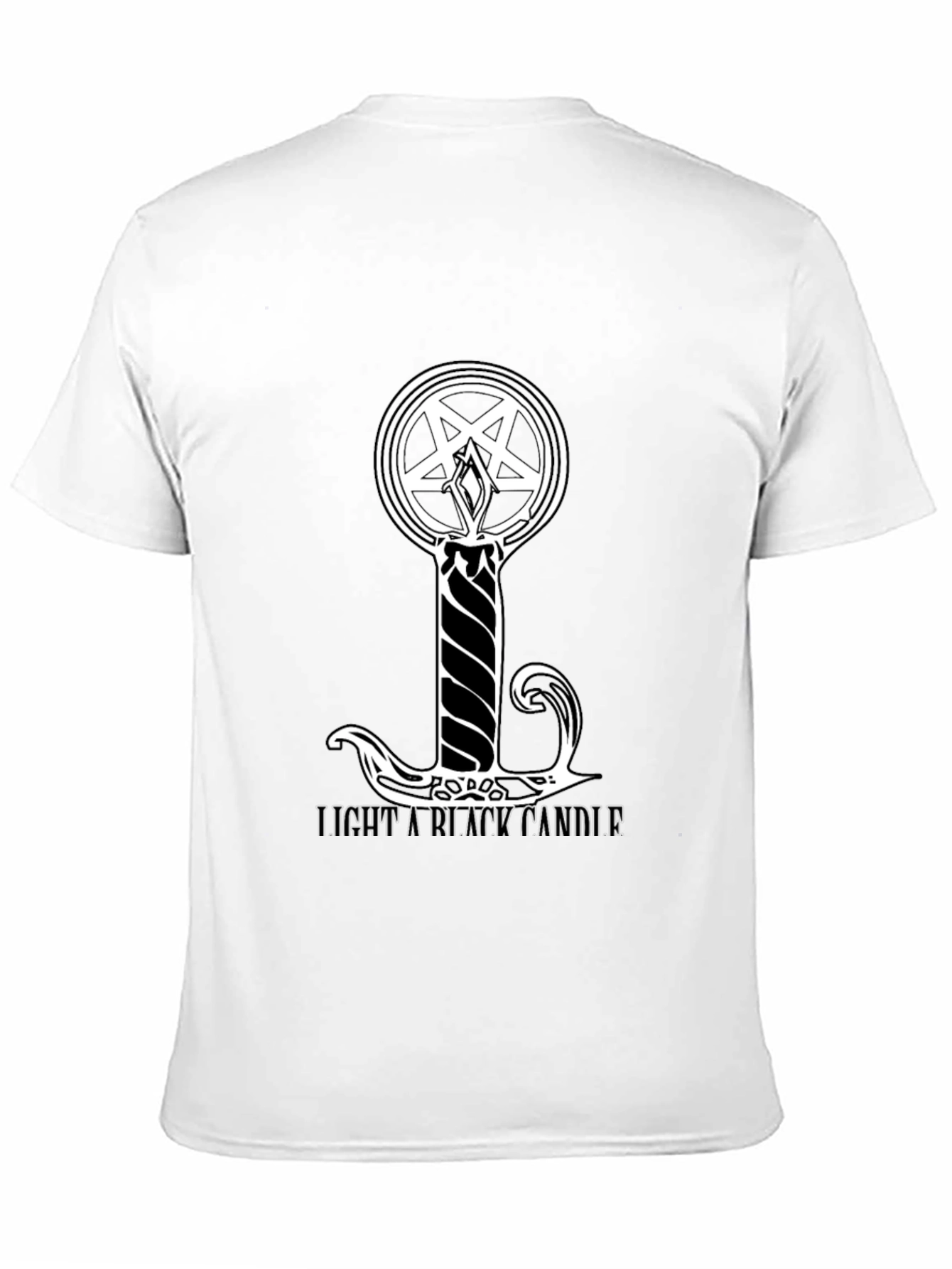 Black T-Shirt: Light a Black Candle Design