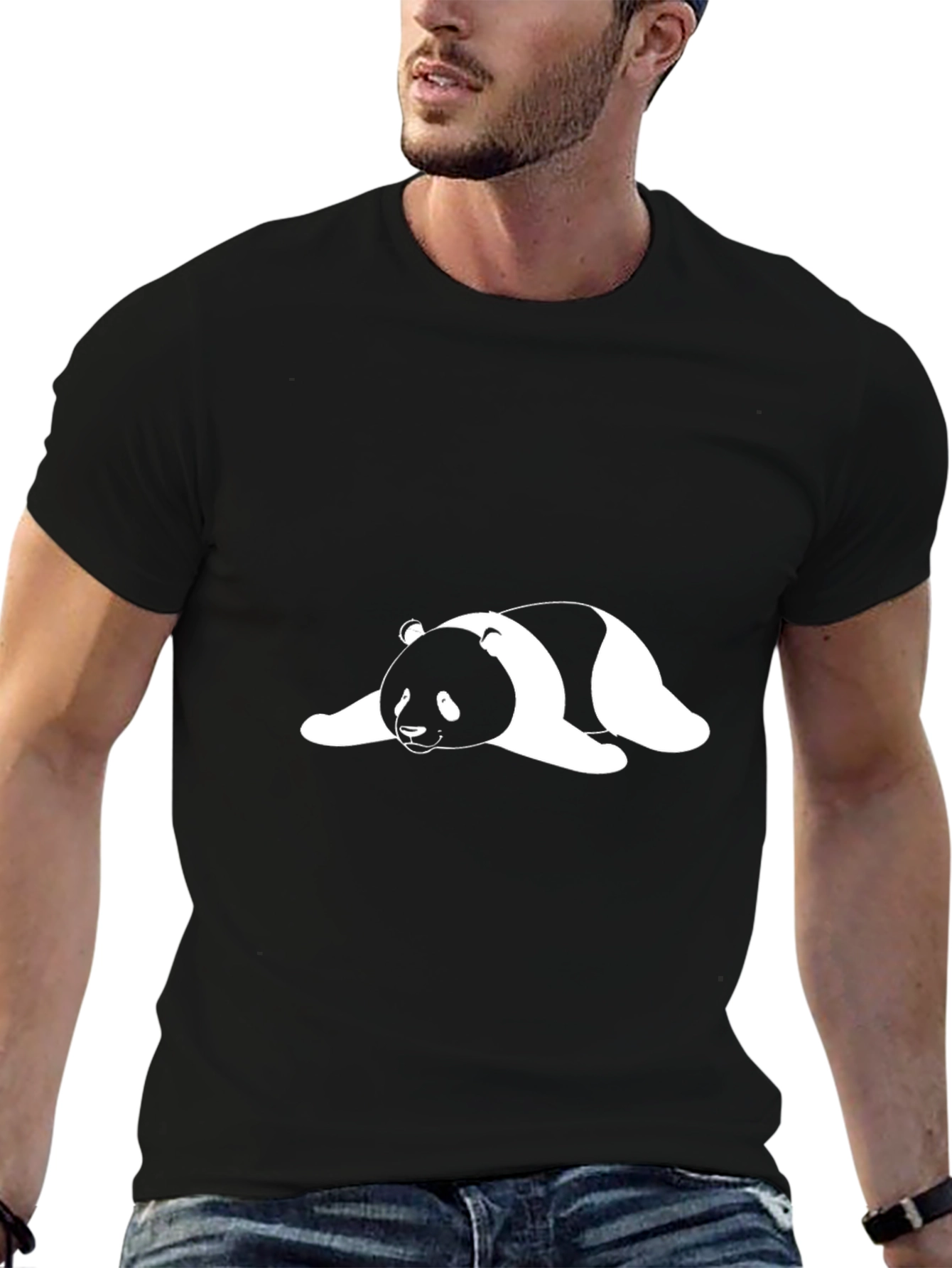 Cool Panda Graphic T-Shirt - Casual Black Tee