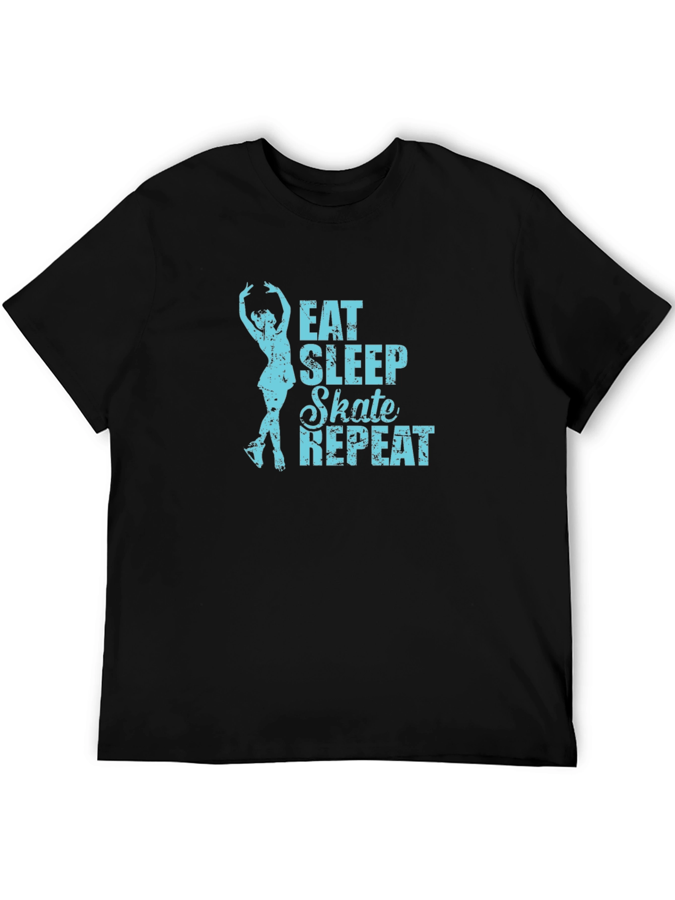 Eat Sleep Skate Repeat Black T-Shirt