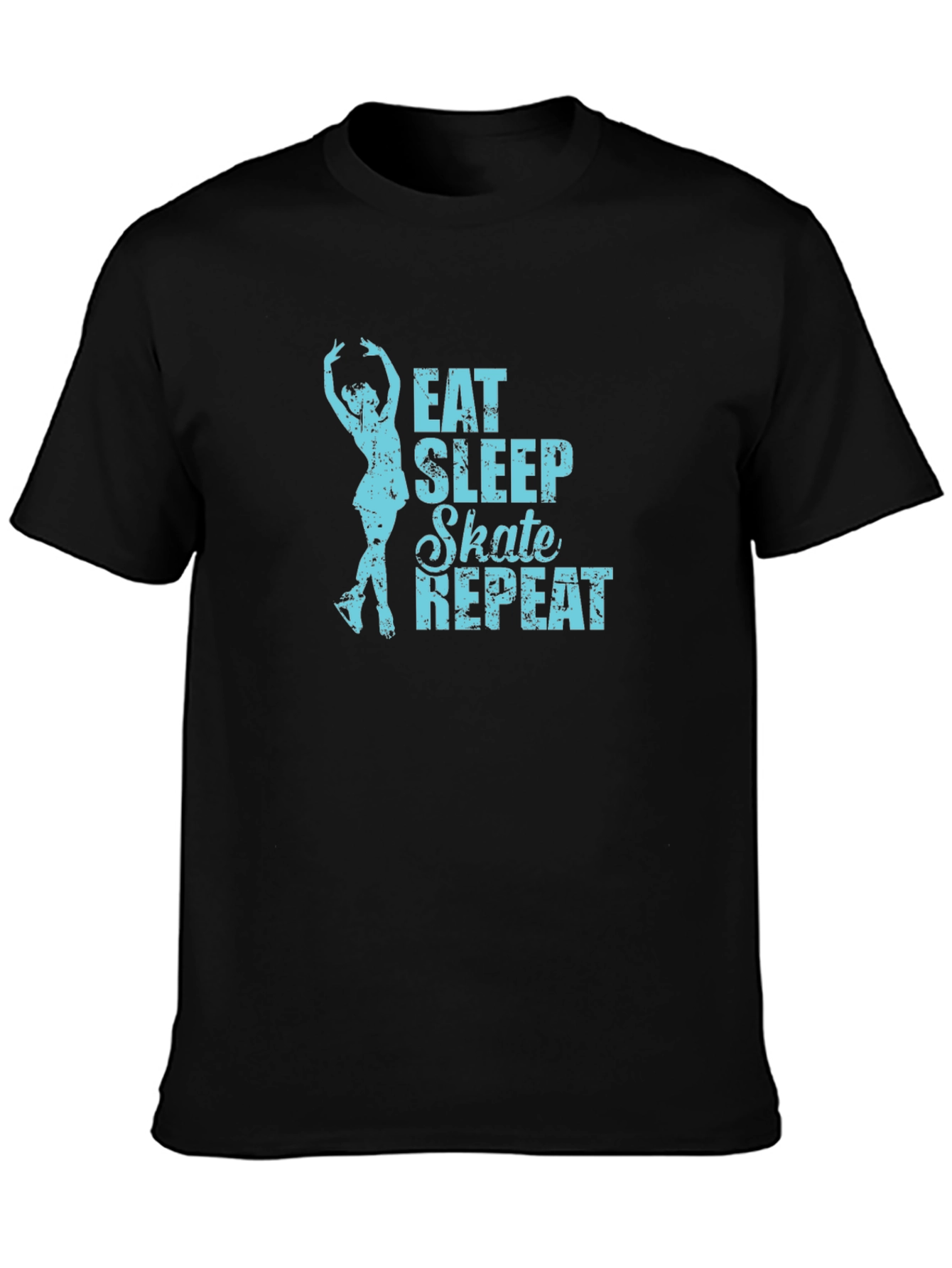 Eat Sleep Skate Repeat Black T-Shirt