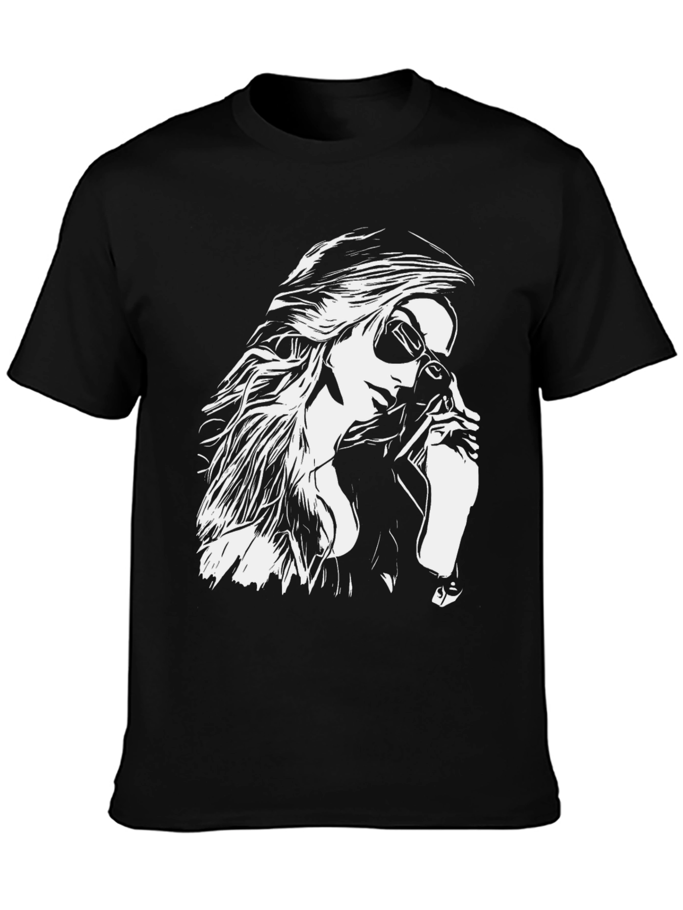 Cool Woman Graphic Tee - Stylish Black T-Shirt