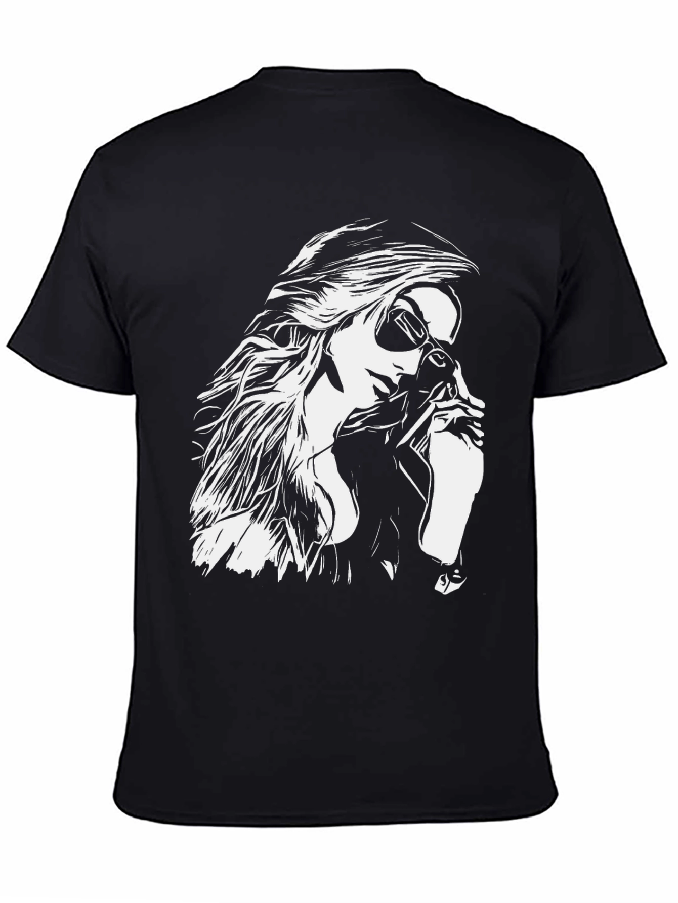 Cool Woman Graphic Tee - Stylish Black T-Shirt