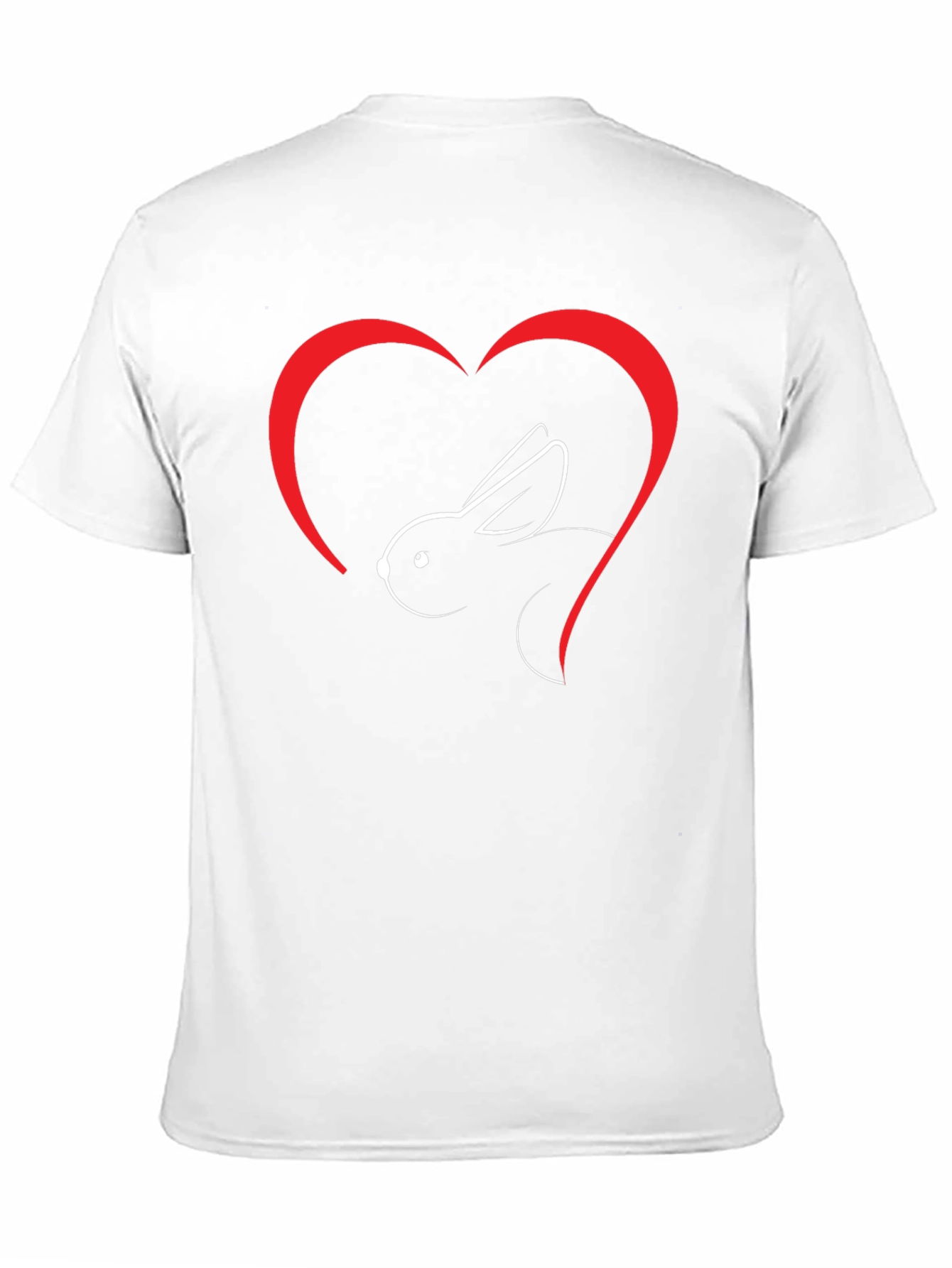 Rabbit Heart Graphic T-Shirt - Soft Cotton Blend