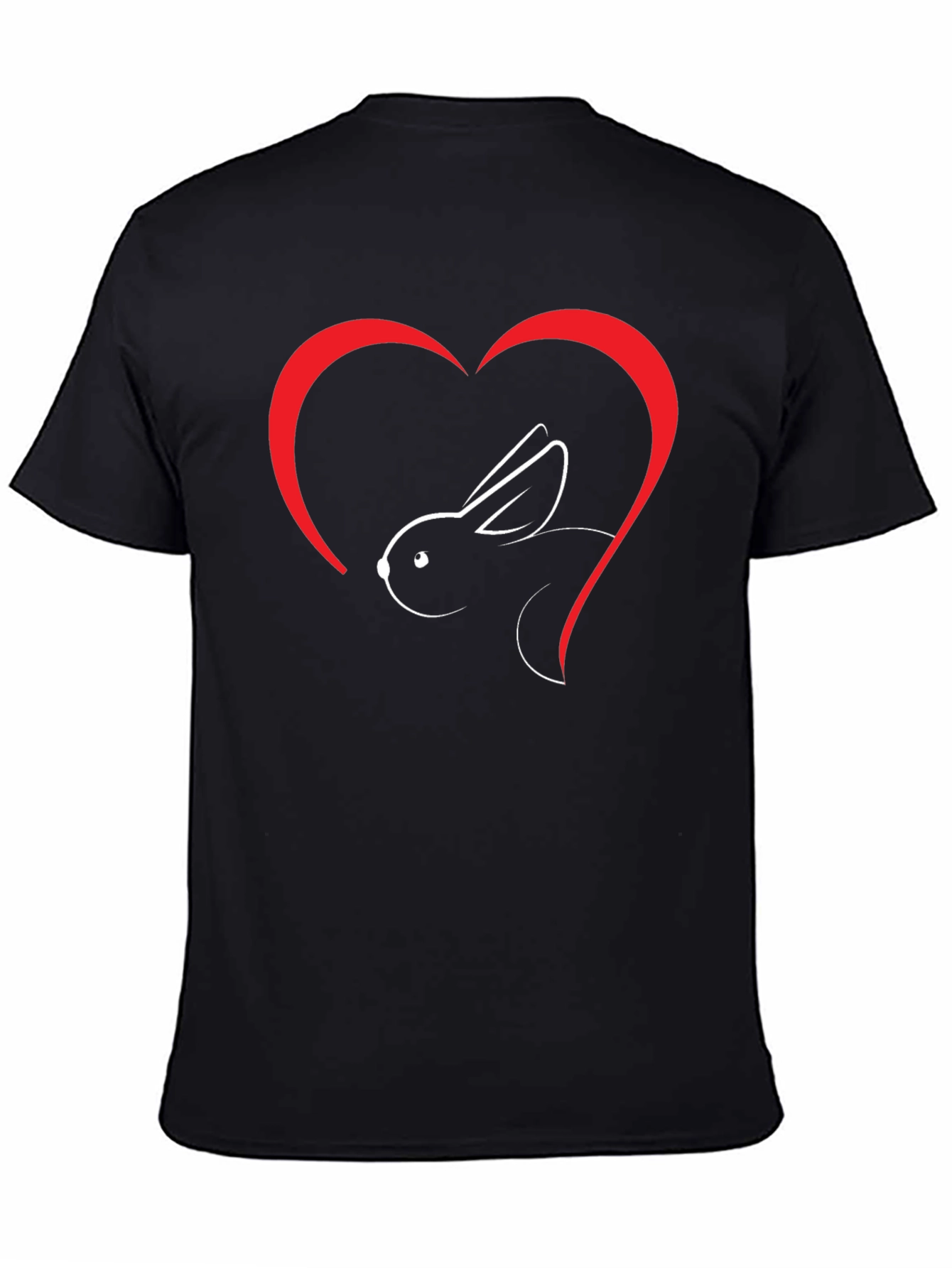 Rabbit Heart Graphic T-Shirt - Soft Cotton Blend