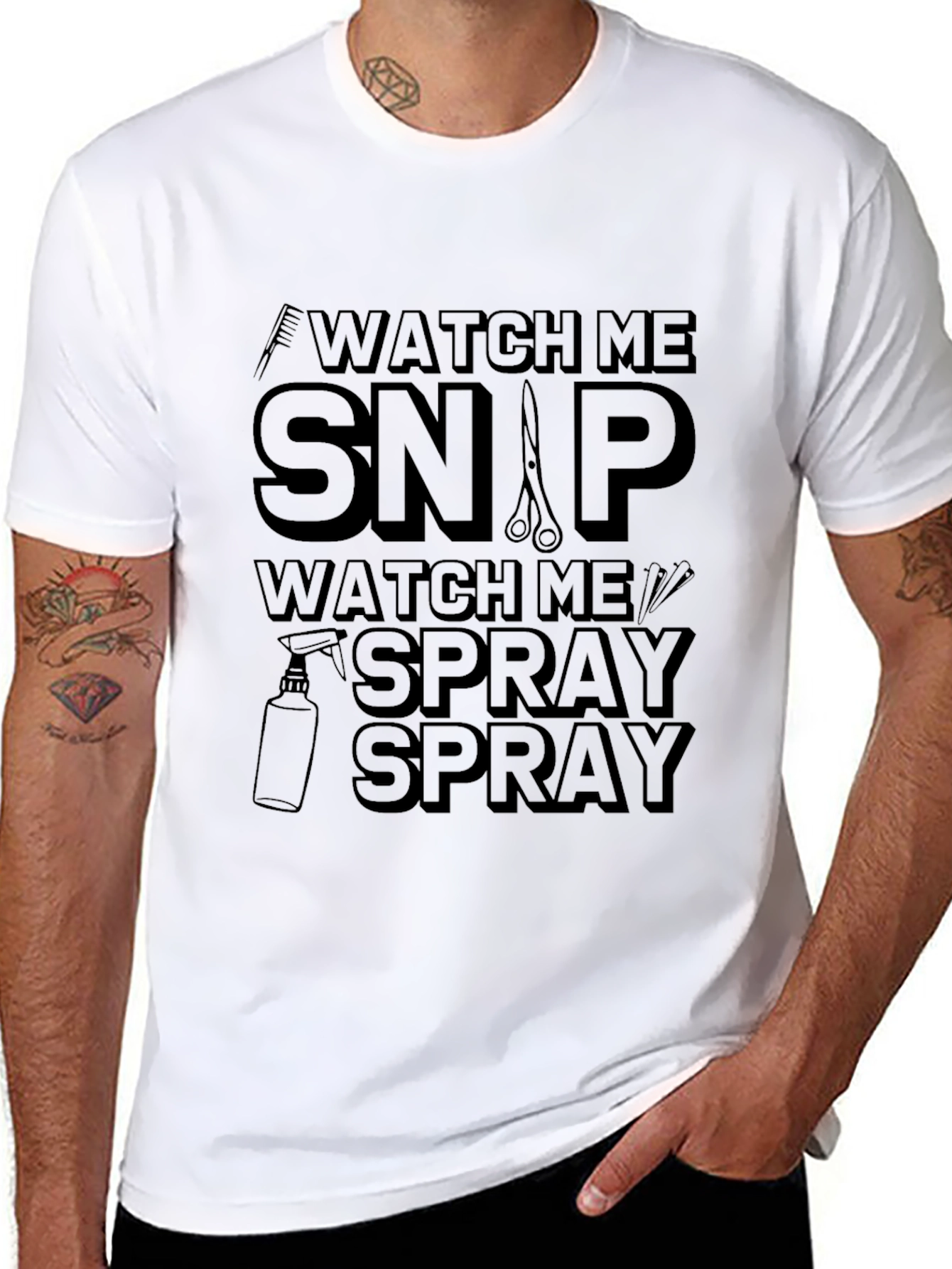 Watch Me Snap Spray Barber T-Shirt