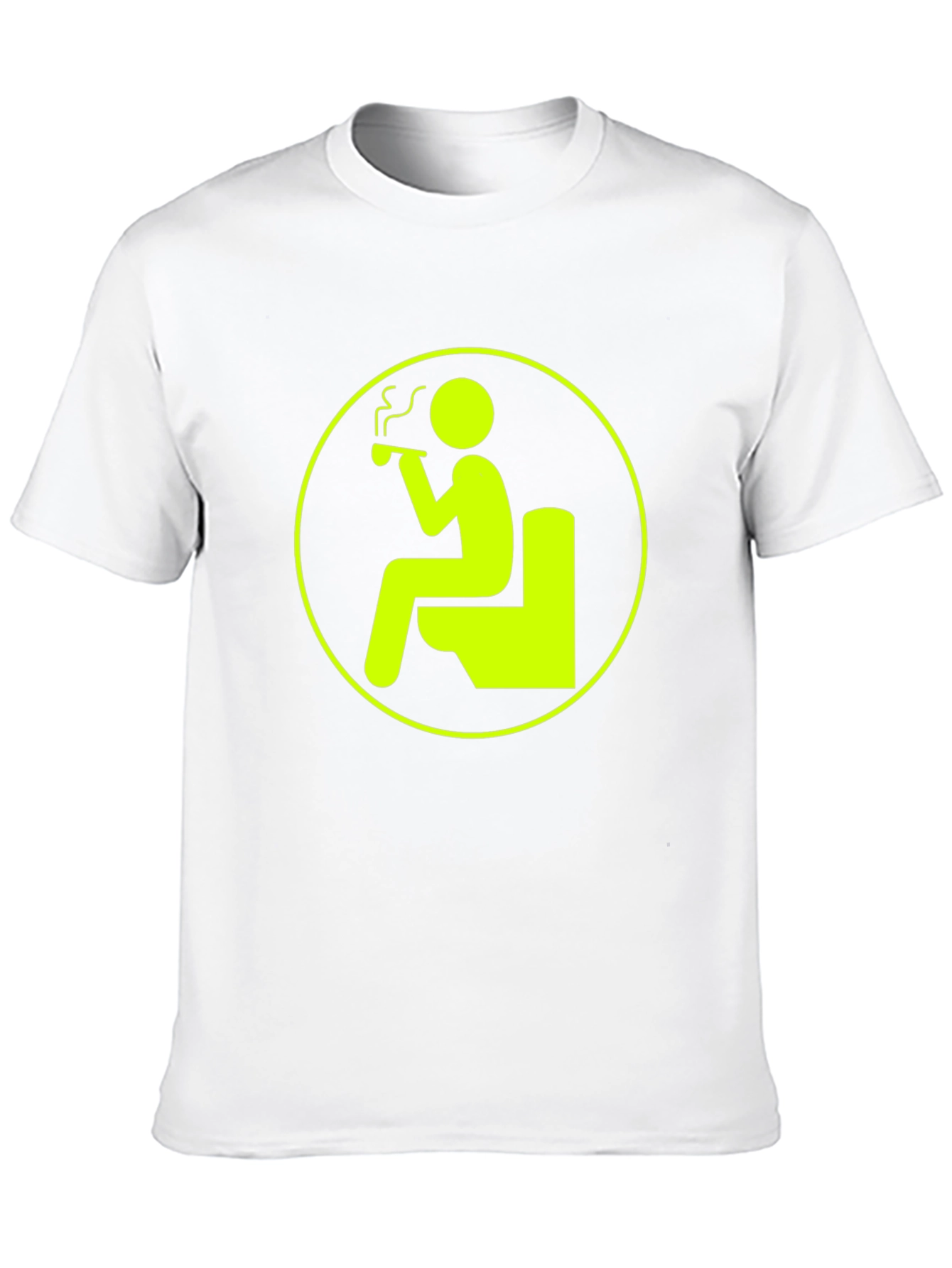 Funny Smoking on Toilet Black T-Shirt