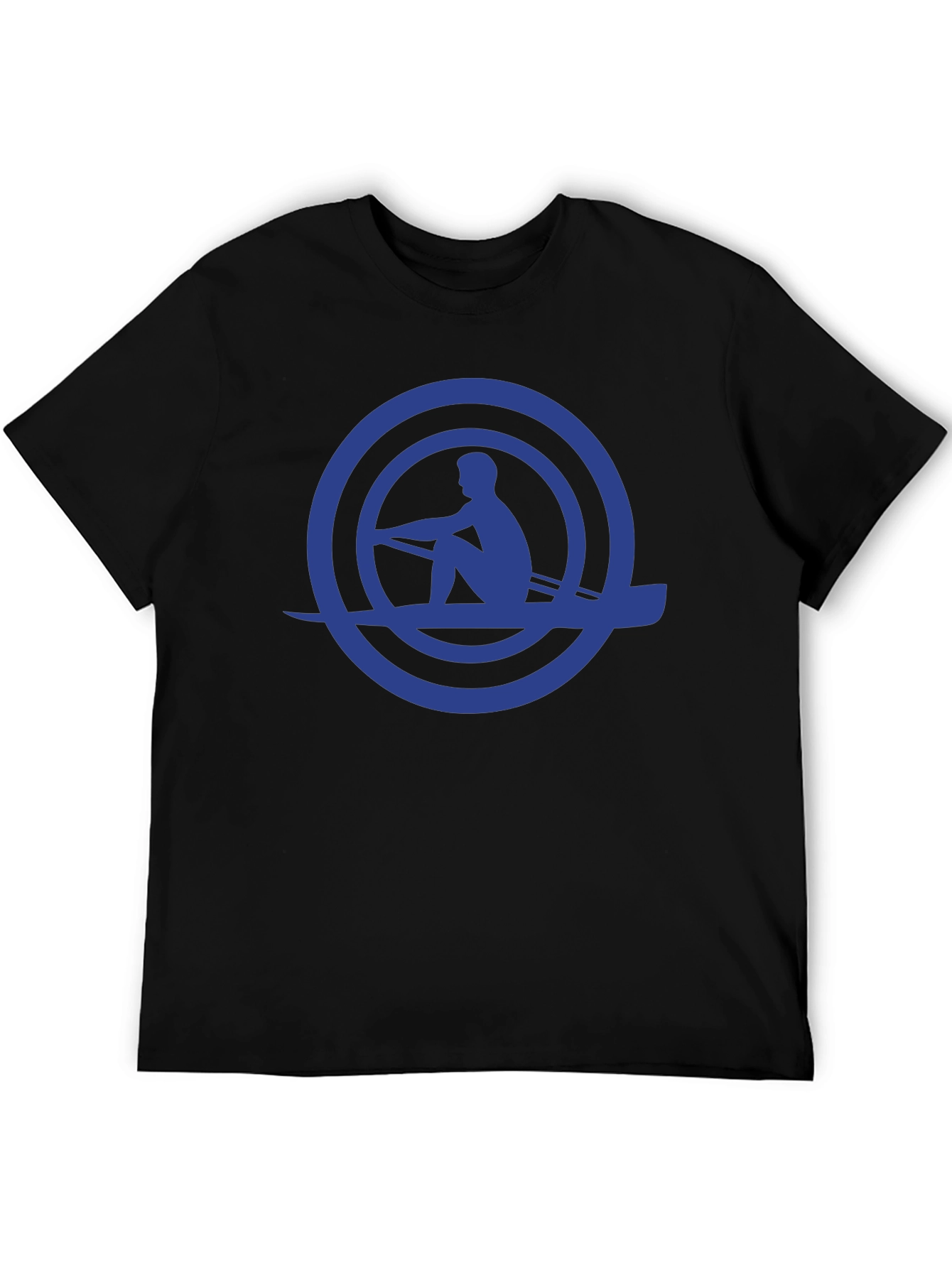 Rowing Silhouette Graphic Tee - Mens Black T-Shirt