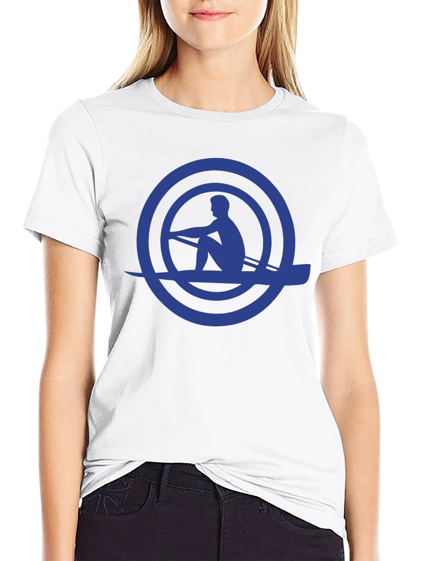 Rowing Silhouette Graphic Tee - Mens Black T-Shirt