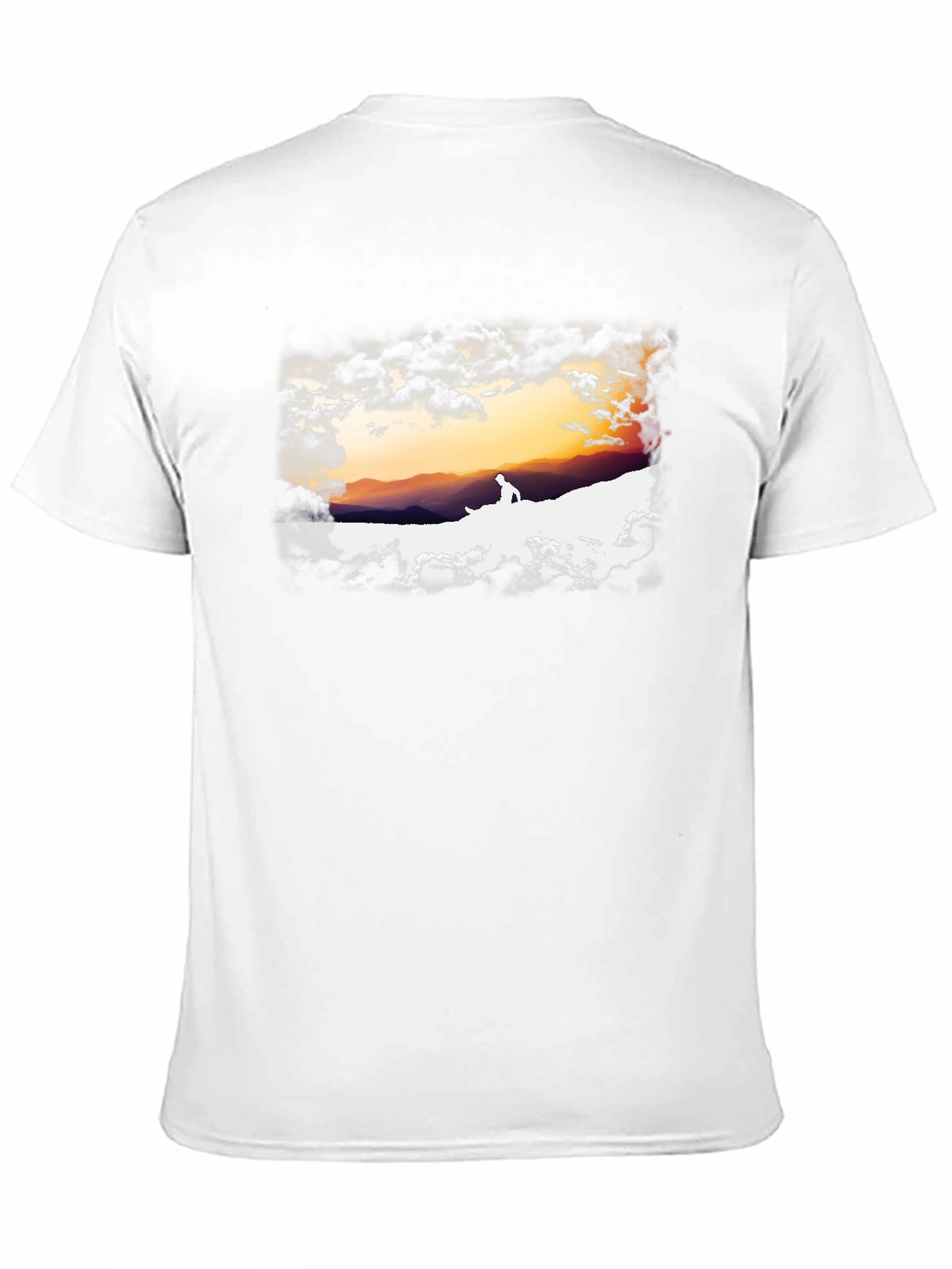 Sunset Silhouette Graphic Tee - Black Cotton