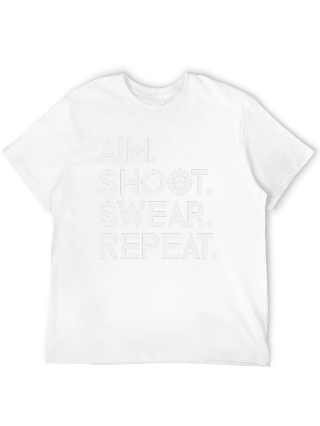 Aim Shoot Swear Repeat Funny T-Shirt