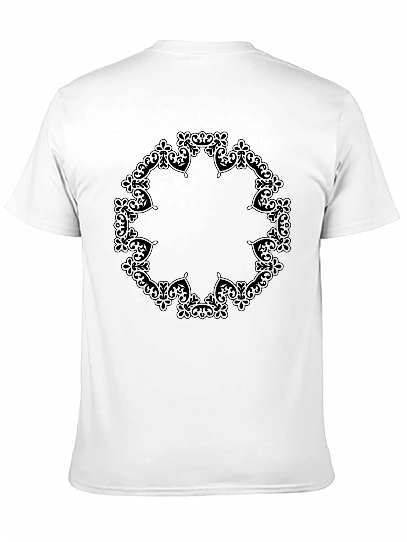 Black Floral Mandala T-Shirt