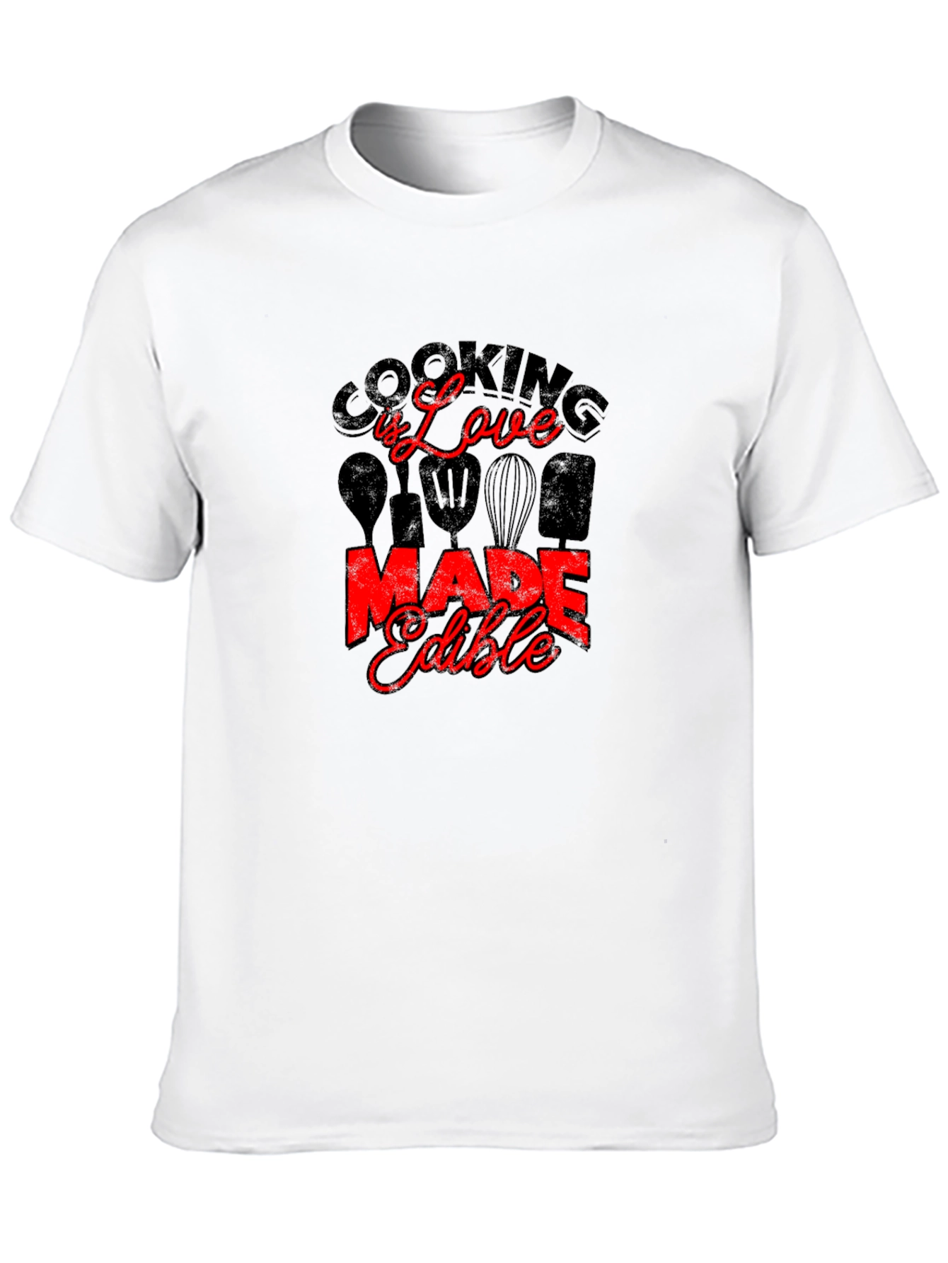 Cooking is Love Made Edible Black T-Shirt